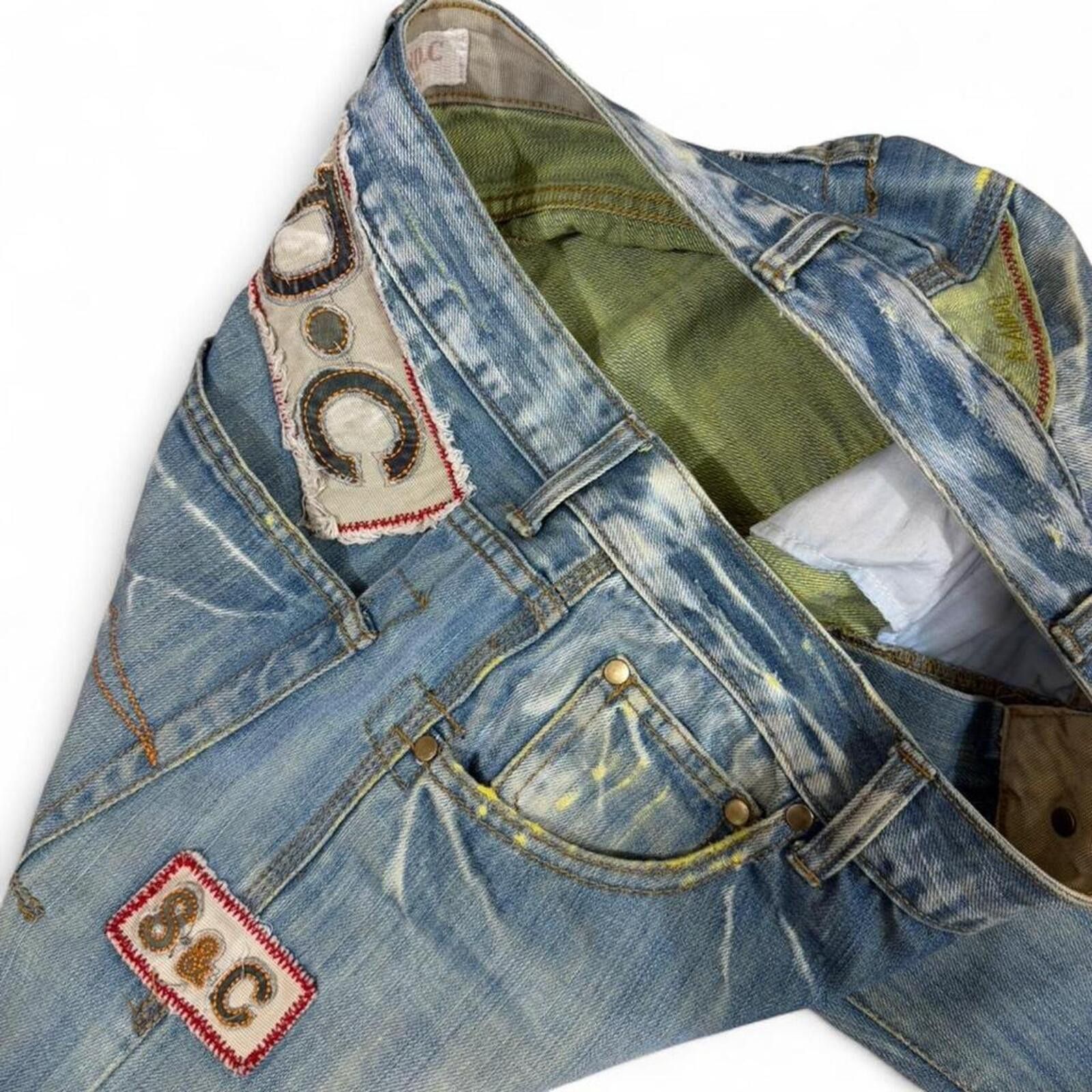 Other Y2K Vintage S-AND-C unique light weight denim jeans Size 33" - 5 Thumbnail