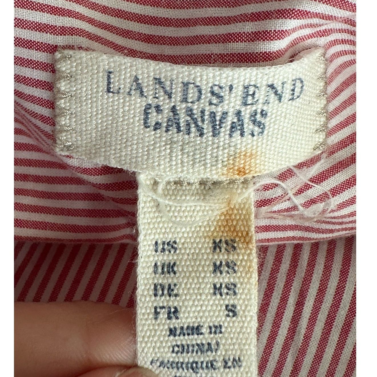 Banana Republic Lands' End striped long sleeves button shirt size XS Size XS / US 0-2 / IT 36-38 - 3 Thumbnail