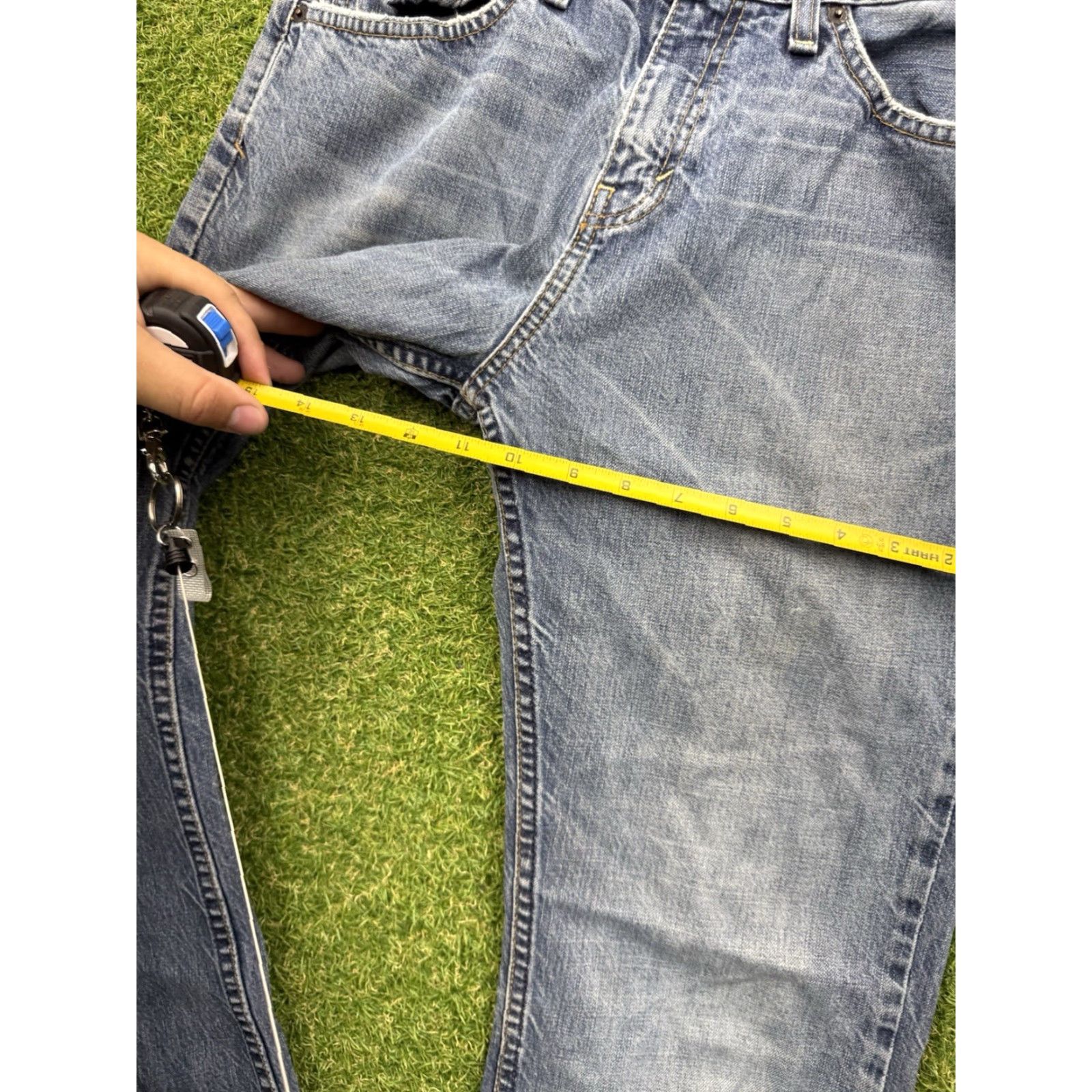 Vintage VINTAGE Bullhead Jeans Mens Slim Boot Cut Casual Distressed Cotton 29x29 90s Grunge Logo Size US 29 - 4 Thumbnail