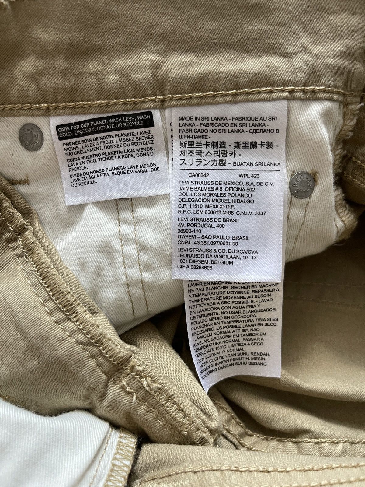 Levi's Levi's 511 Slim Fit Canvas Chino Pants Jeans Sand W30 beige Size US 30 / EU 46 - 7 Thumbnail