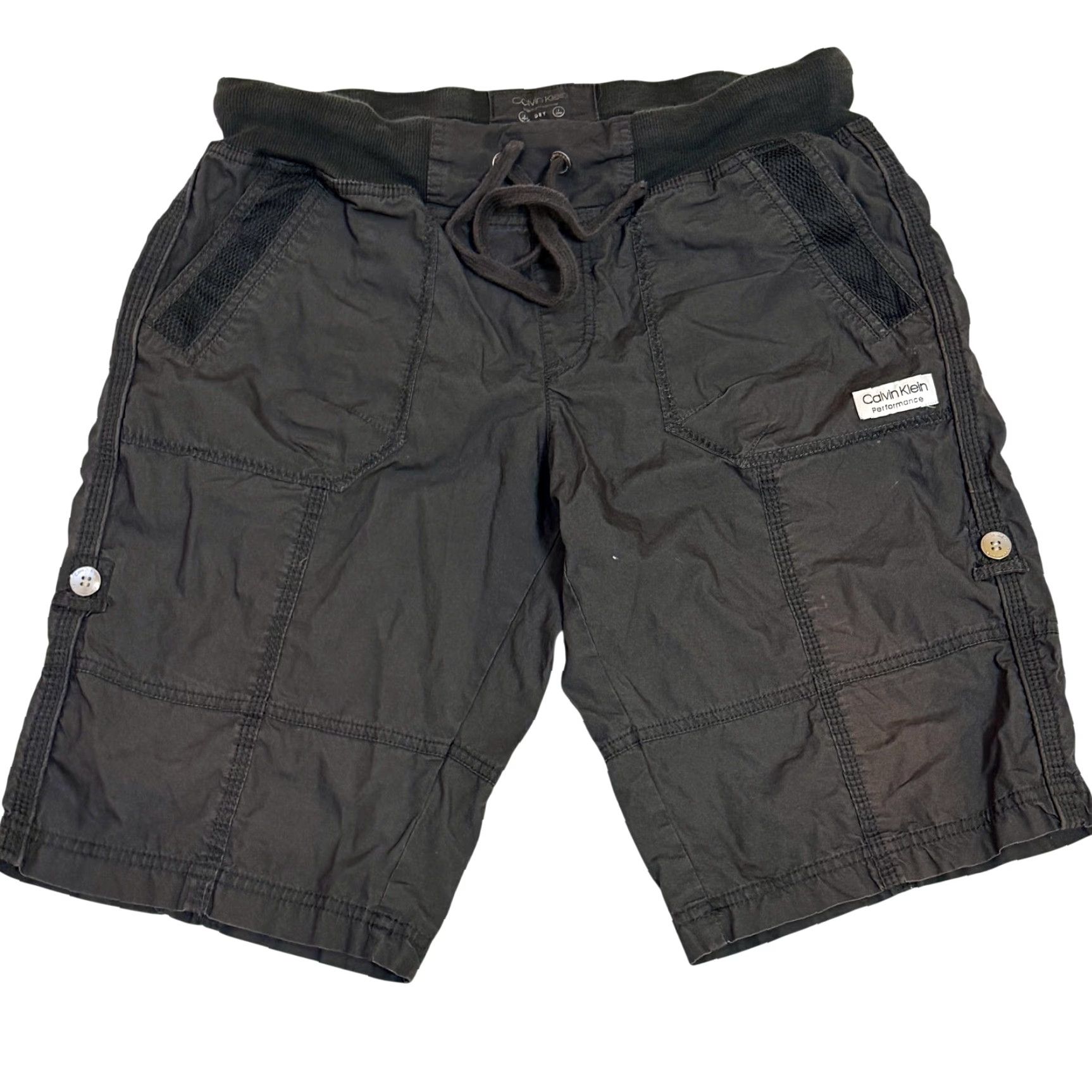 Calvin Klein Calvin Klein Performance Shorts Mens M Black Drawstring Cargo Athletic Short Size US 31 - 2 Thumbnail
