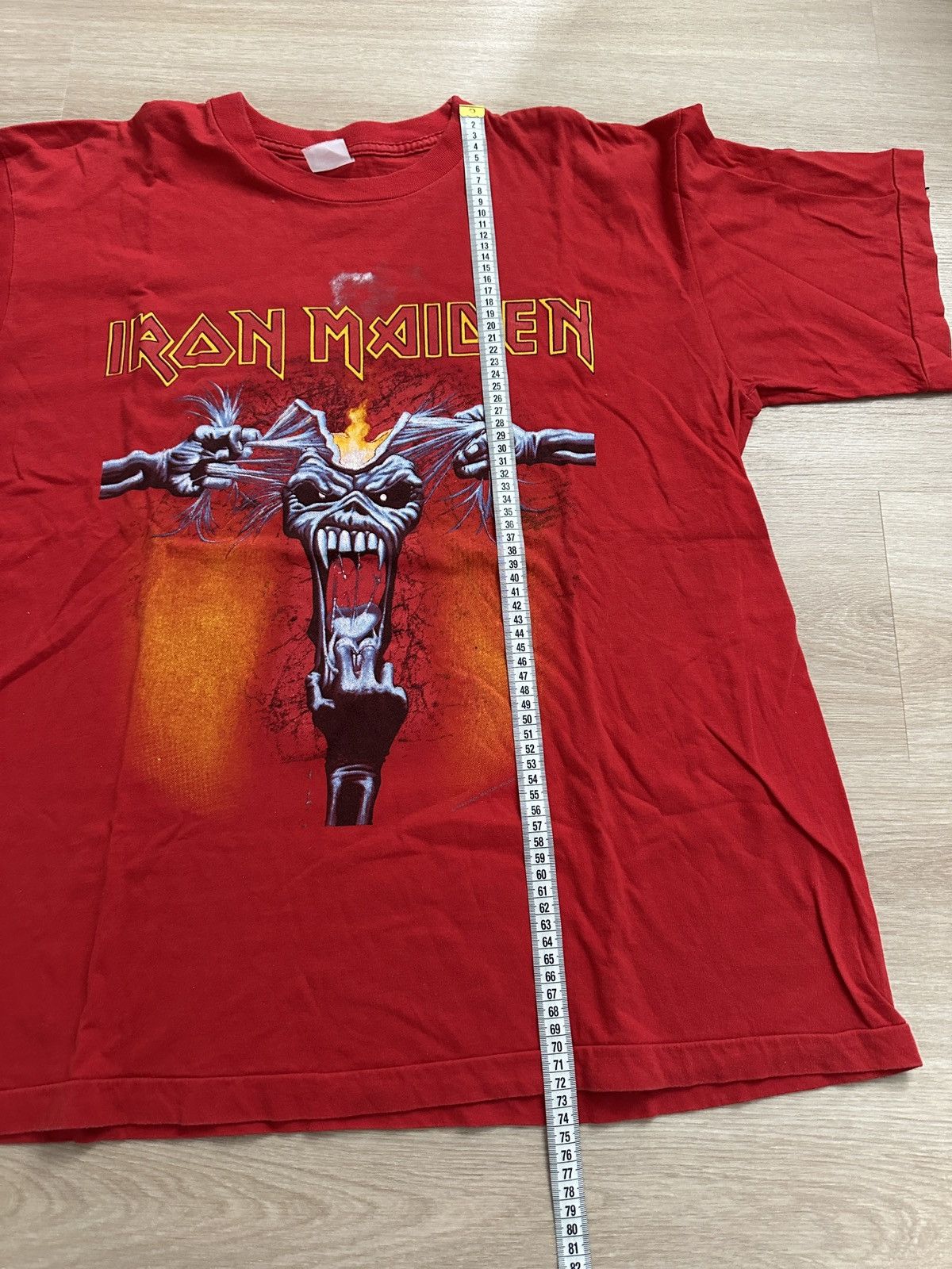 Iron Maiden Iron Maiden Rare Red Vintage T-Shirt 1993 A real dead one Size US XL / EU 56 / 4 - 6 Thumbnail