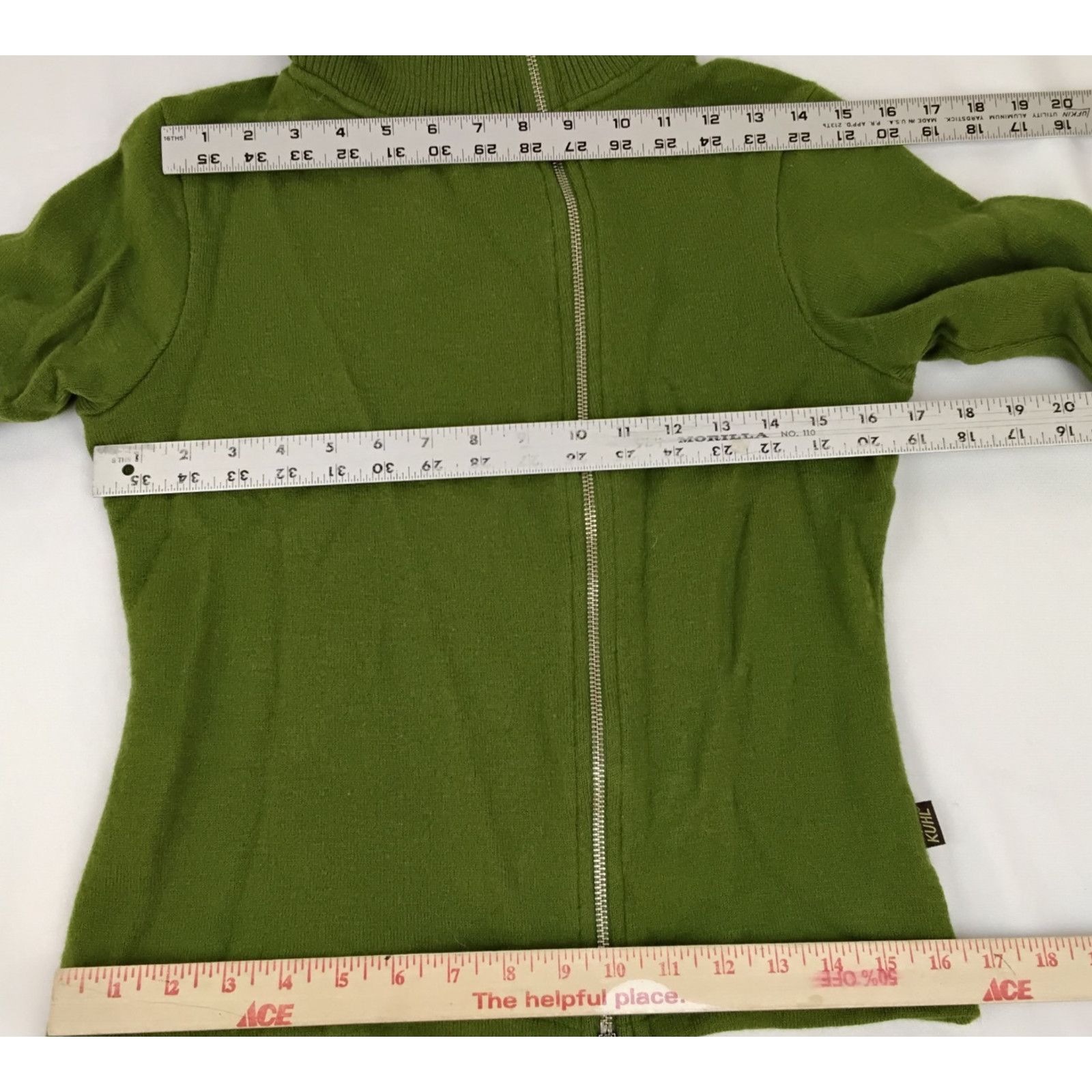 Kuhl Kuhl Merino Wool Sweater Women's M Green Full Zip Shrunken Size M / US 6-8 / IT 42-44 - 12 Thumbnail