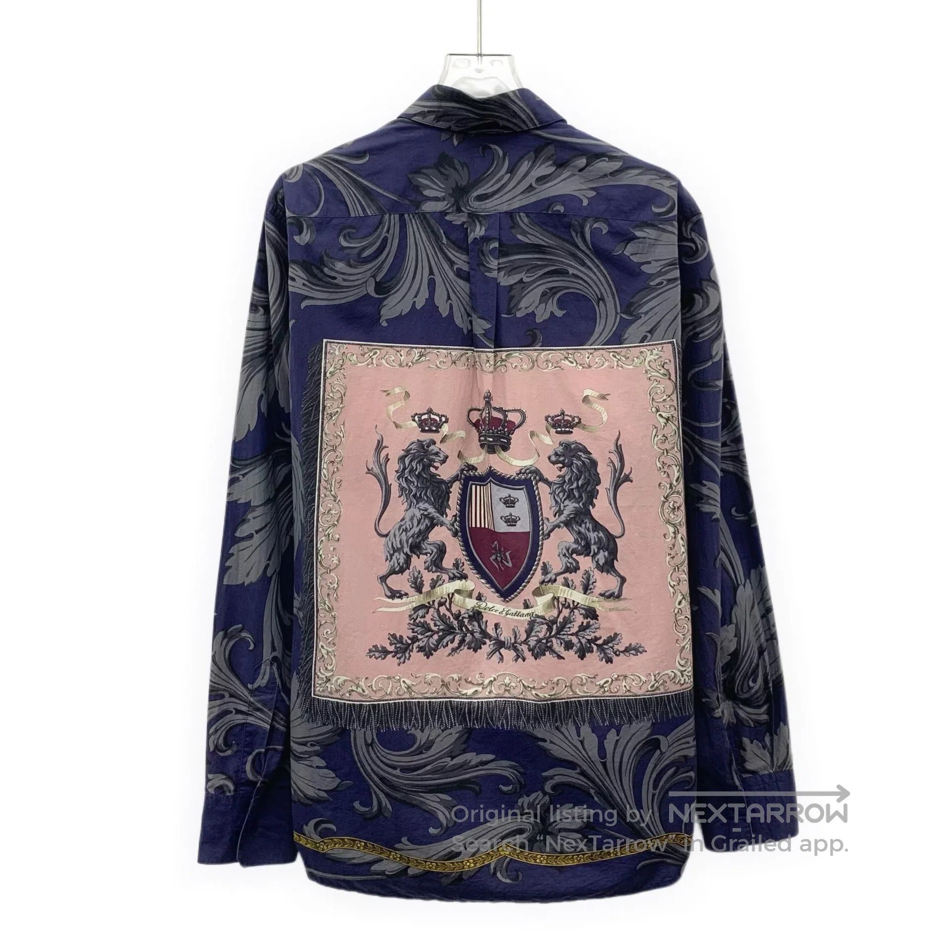 Dolce & Gabbana Dolce Gabbana Dark Blue Pattern Printed Cotton Lapel Singl Size XS / US 0-2 / IT 36-38 - 2 Thumbnail