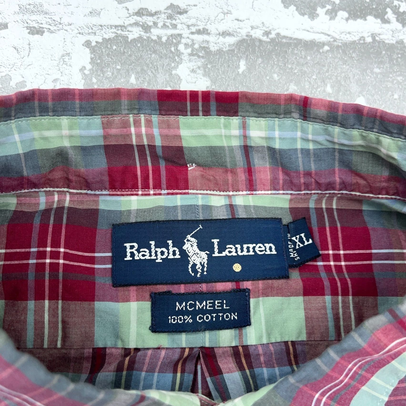 Ralph Lauren Ralph Lauren Shirt Men XL Green Plaid Button-Up Dress Shirt Mcmeel Poplin Pocket Shirt Size 46R - 3 Thumbnail