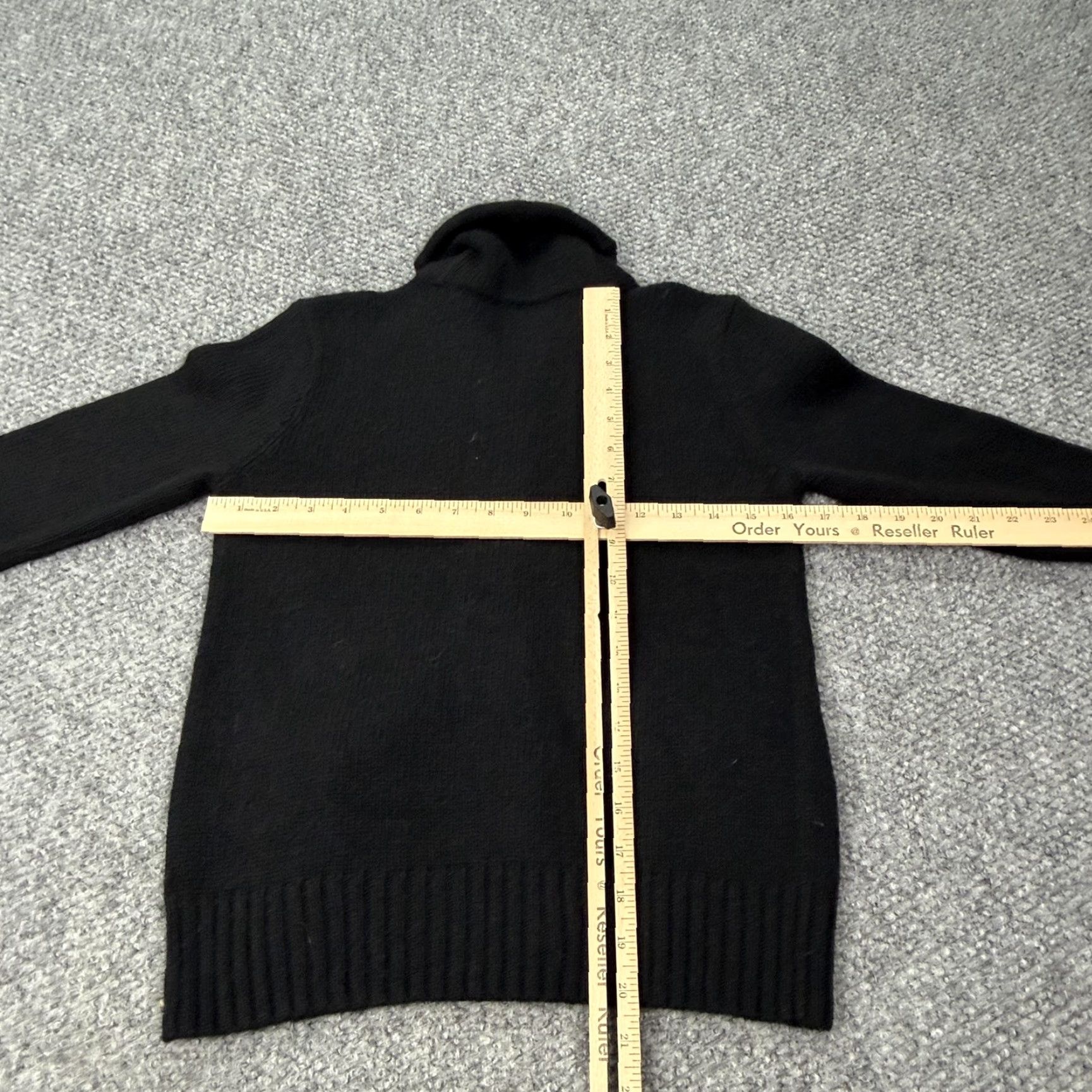 Ralph Lauren VINTAGE Ralph Lauren Cardigan Sweater Womens XL Black Shawl Collar Angora Wool Knit Coat, 60s? Size XL / US 12-14 / IT 48-50 - 6 Thumbnail