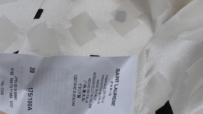 Saint Laurent Paris Saint Laurent, white shirt with matte and shiny cubes Size US S / EU 44-46 / 1 - 8 Thumbnail