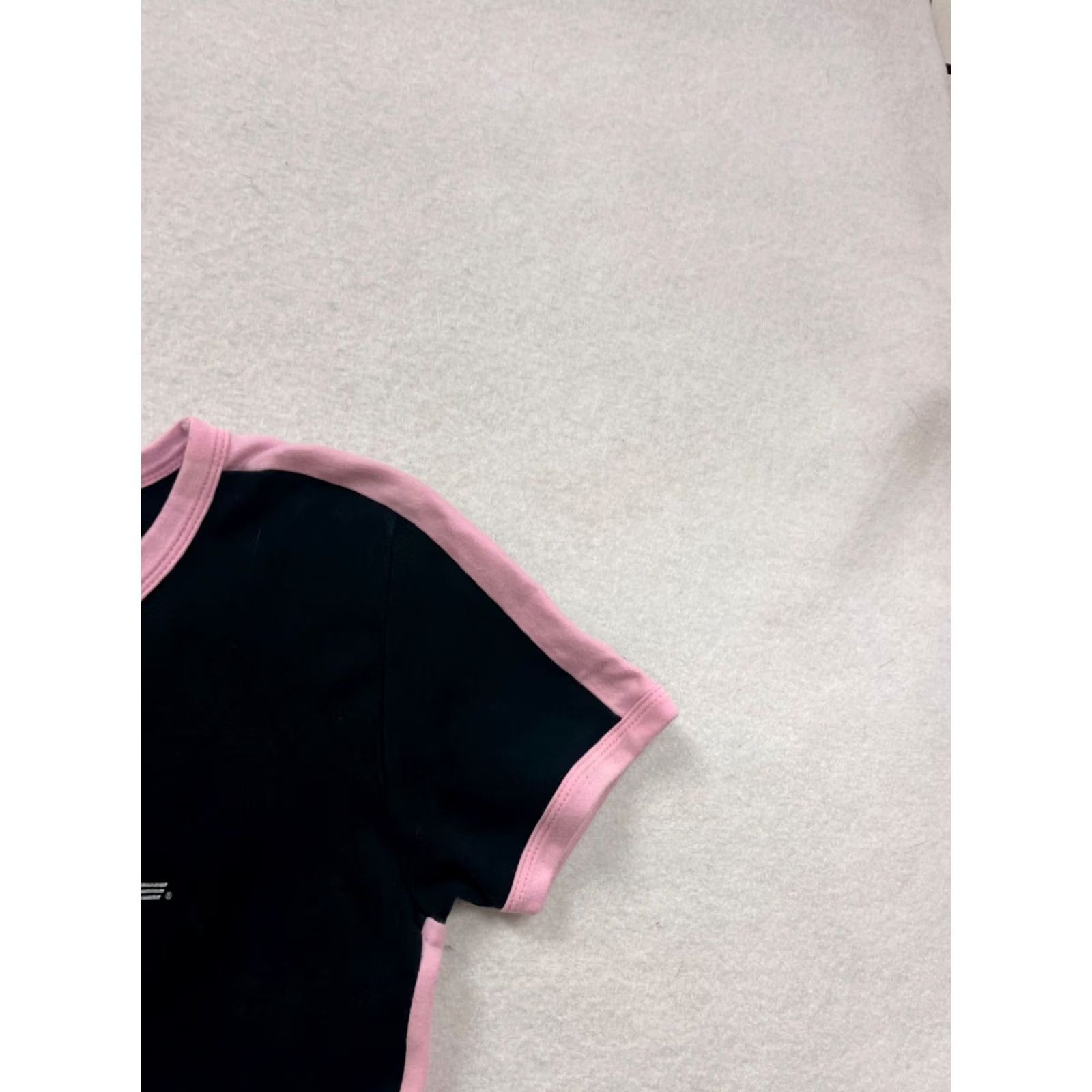 Logo 7 VINTAGE Corvette Logo Black & Pink Ringer T-Shirt Size L / US 10 / IT 46 - 7 Thumbnail