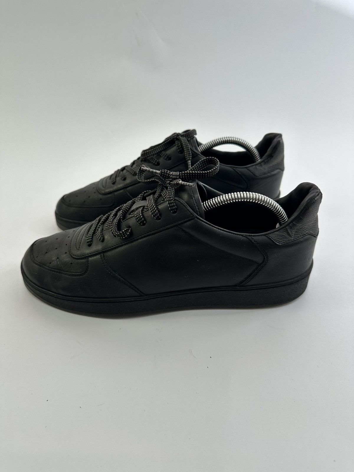 Louis Vuitton Louis Vuitton Black Leather Monogram Canvas Rivoli Sneaker Size US 7.5 / EU 40-41 - 1 Thumbnail