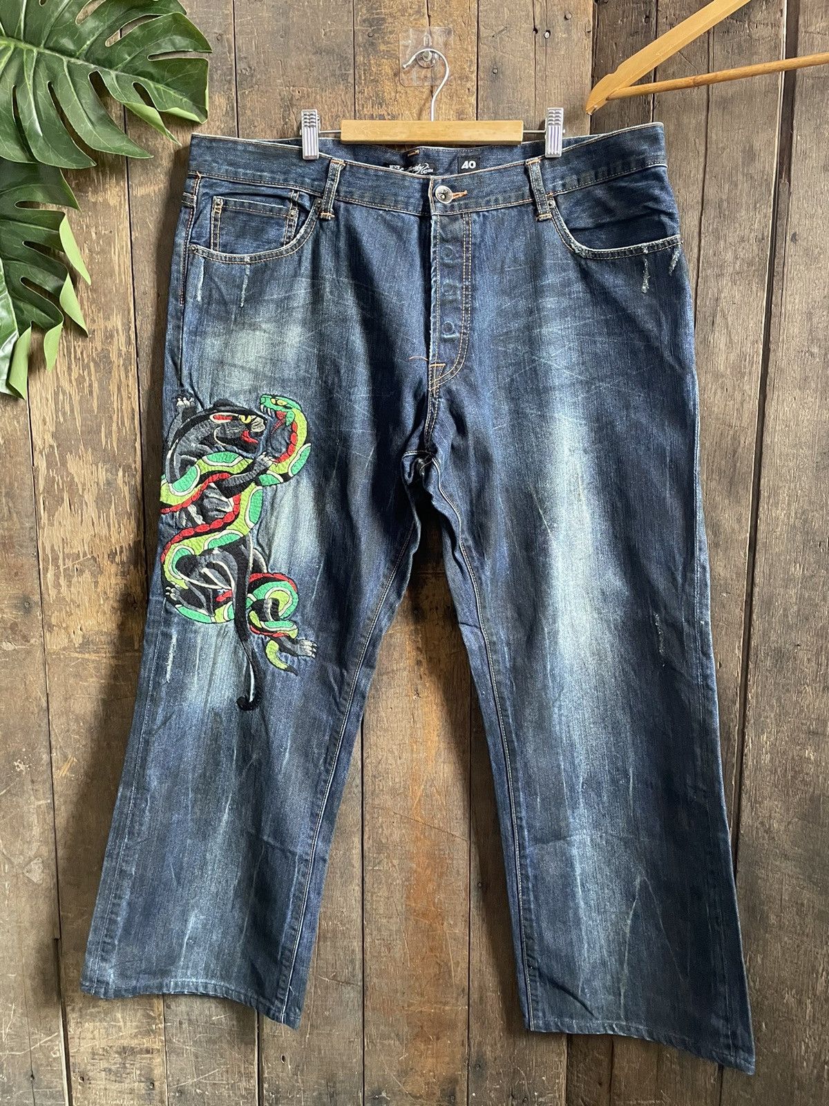Christian Audigier × Ed Hardy Vintage Ed Hardy Denim Jeans Size US 40 / EU 56 - 1 Thumbnail