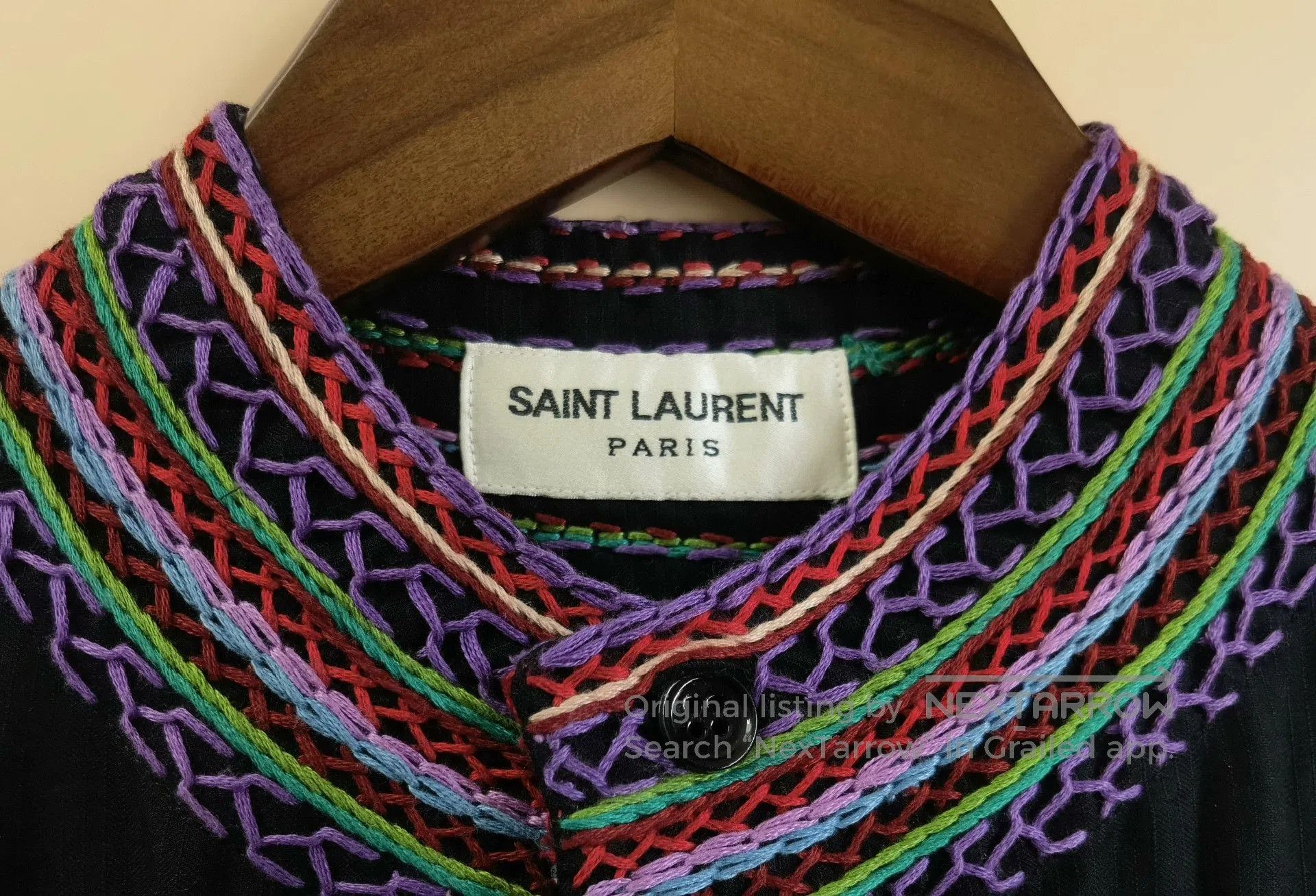 Saint Laurent Paris Saint Laurent 2015 SS Embroidered Shirt. Size US M / EU 48-50 / 2 - 3 Thumbnail