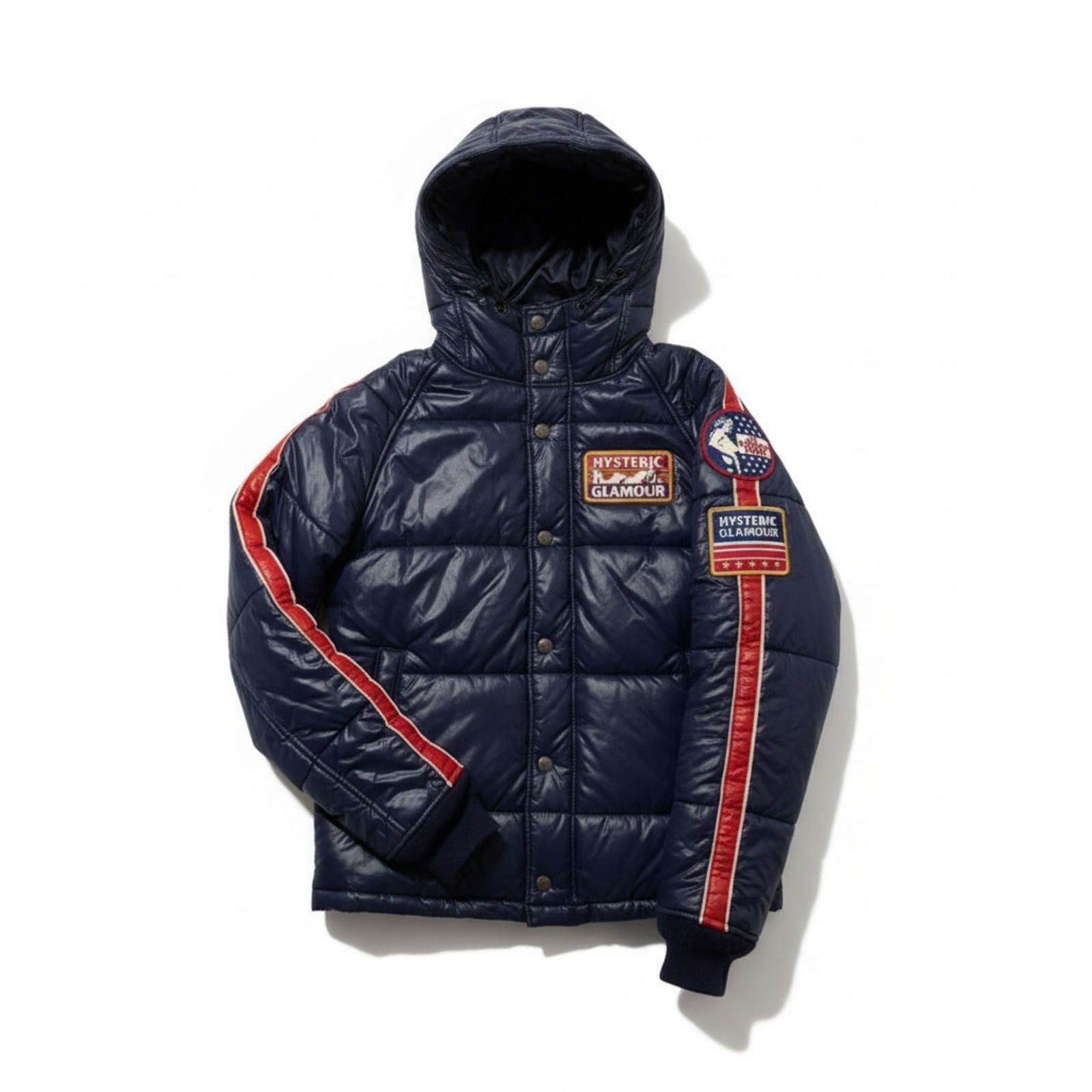 Hysteric Glamour Hysteric Glamour - Navy Blue Puffer Jacket with Hood and Pru Size M / US 6-8 / IT 42-44 - 1 Thumbnail