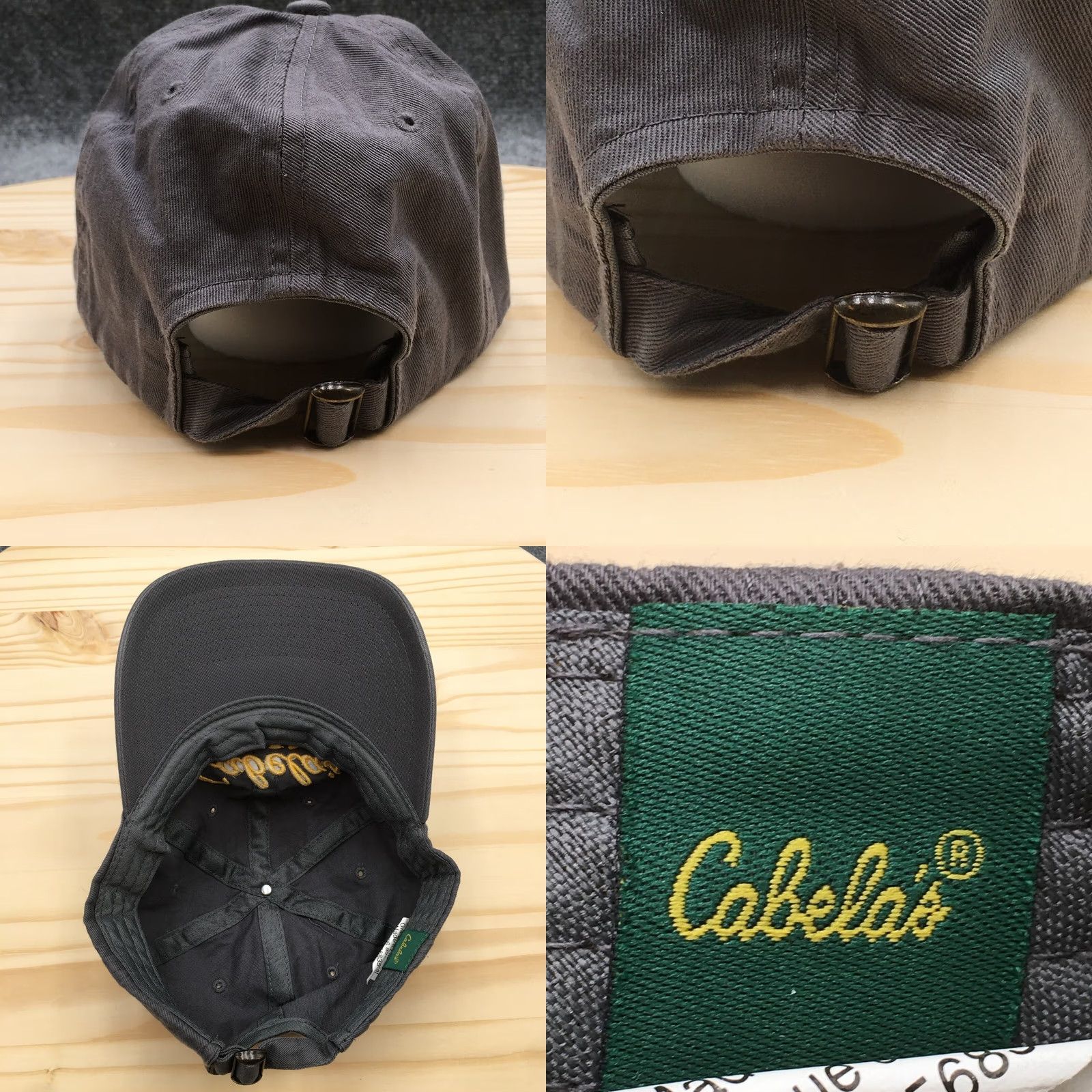 Vintage Cabela's Club Logo Baseball Cap Hat Mens One Size Grey Adjustable Back Size ONE SIZE - 8 Thumbnail