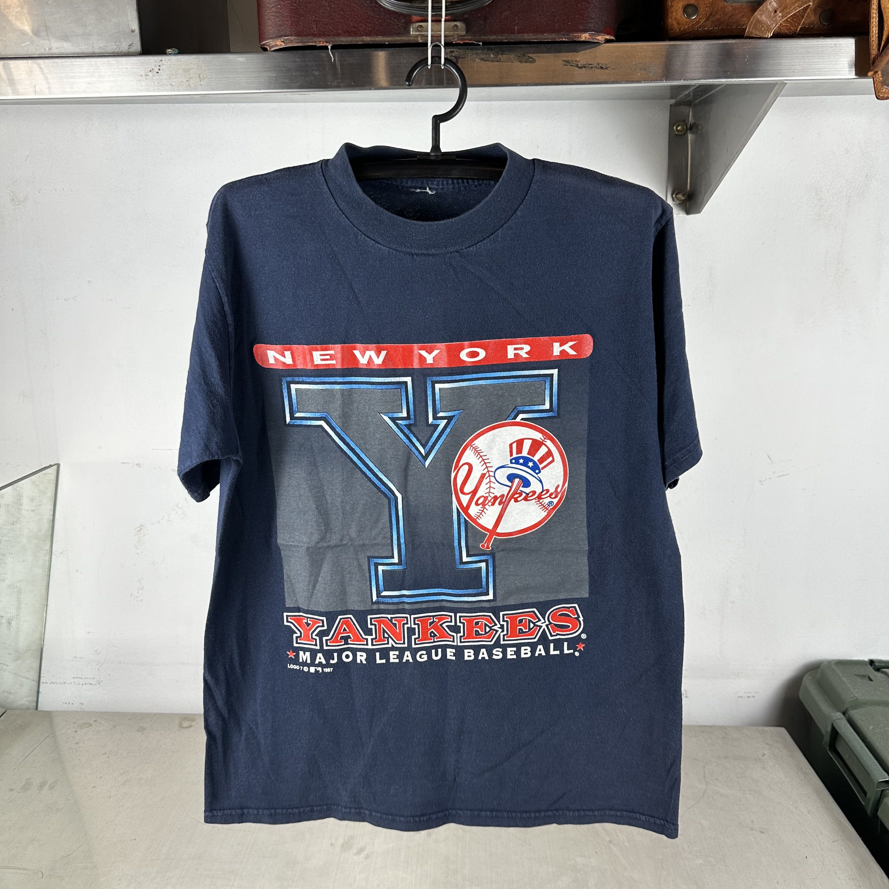 Stussy × Vintage Stussy New York vintage 90s painted big logo t 