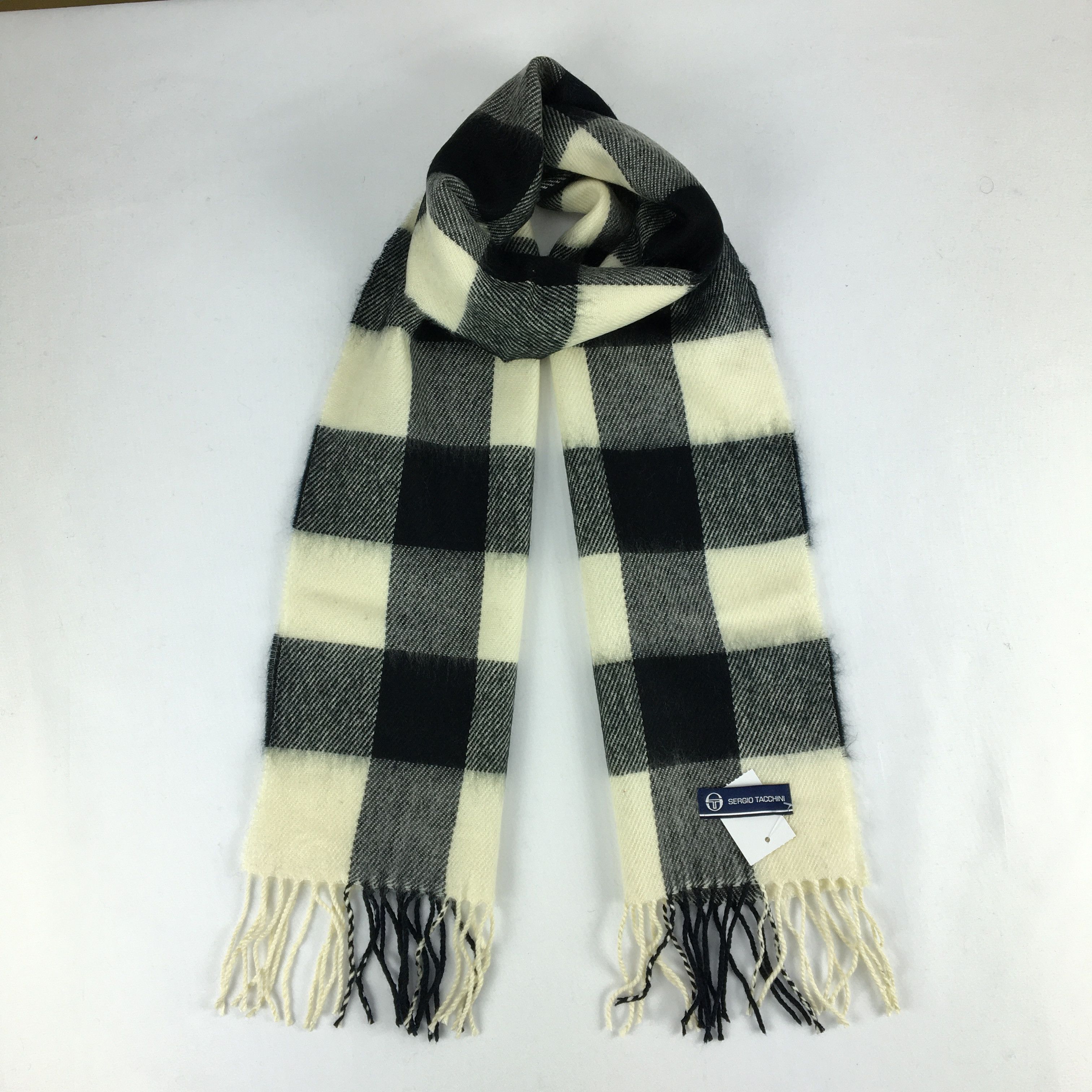 Vintage Sergio Tacchini Scarf Muffler Wool Scarves