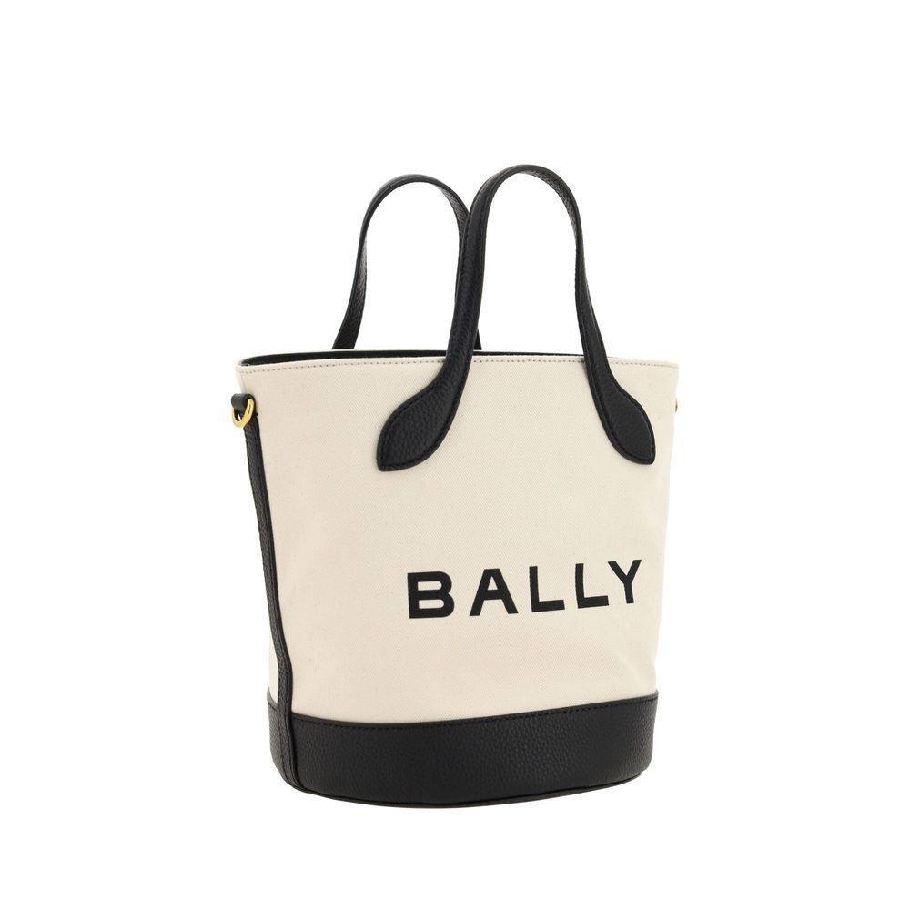Bally Bally White and Black Leather Bucket Bag Size ONE SIZE - 2 Thumbnail