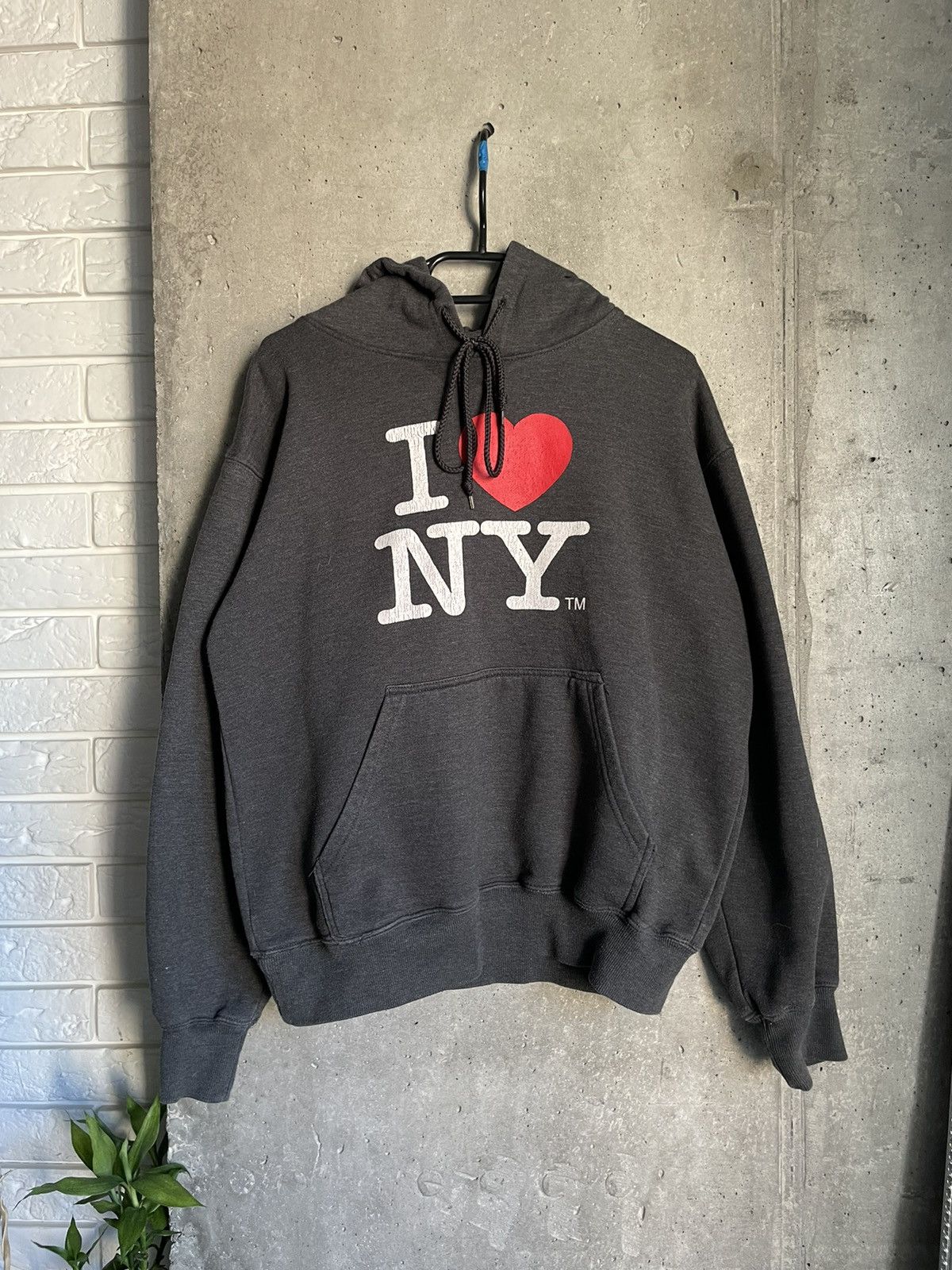 Japanese Brand Vintage 90s Sunfaded Boxy Fit Blank I Love NY Hoodie Y2K Size US M / EU 48-50 / 2 - 5 Thumbnail
