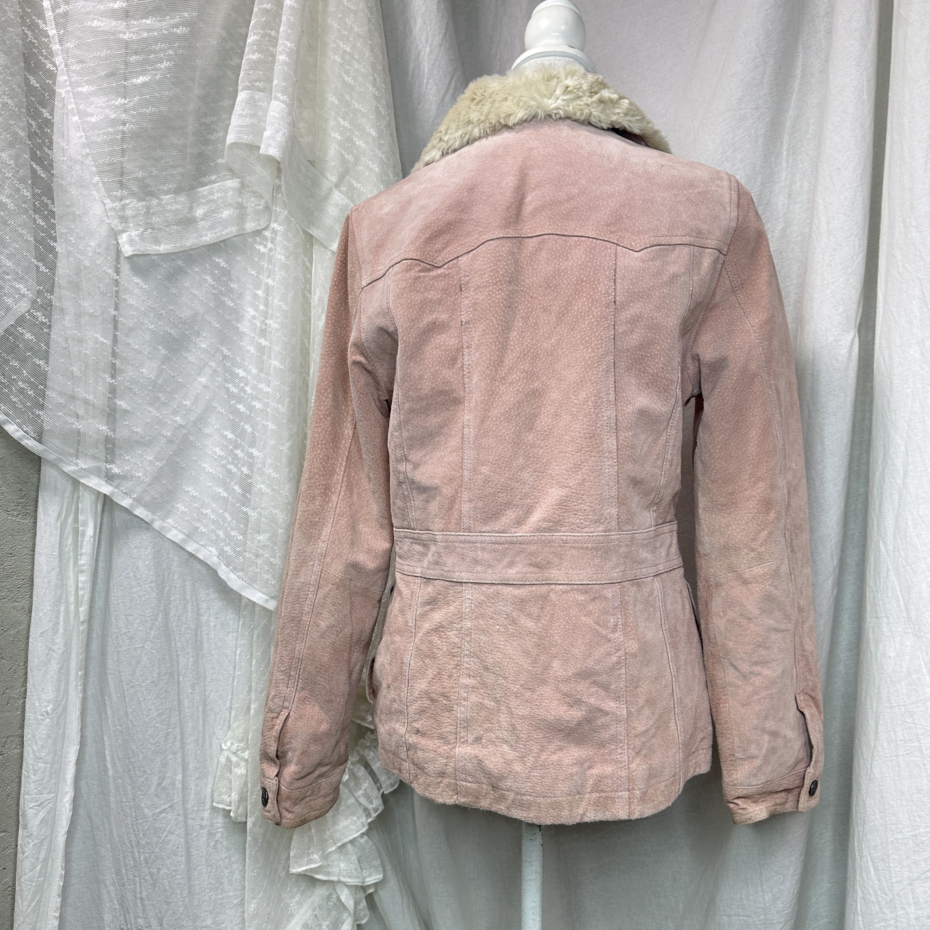 Vintage Vintage Leather Baby Pink NYC Girl Style Jacket Y2K Size M / US 6-8 / IT 42-44 - 4 Thumbnail