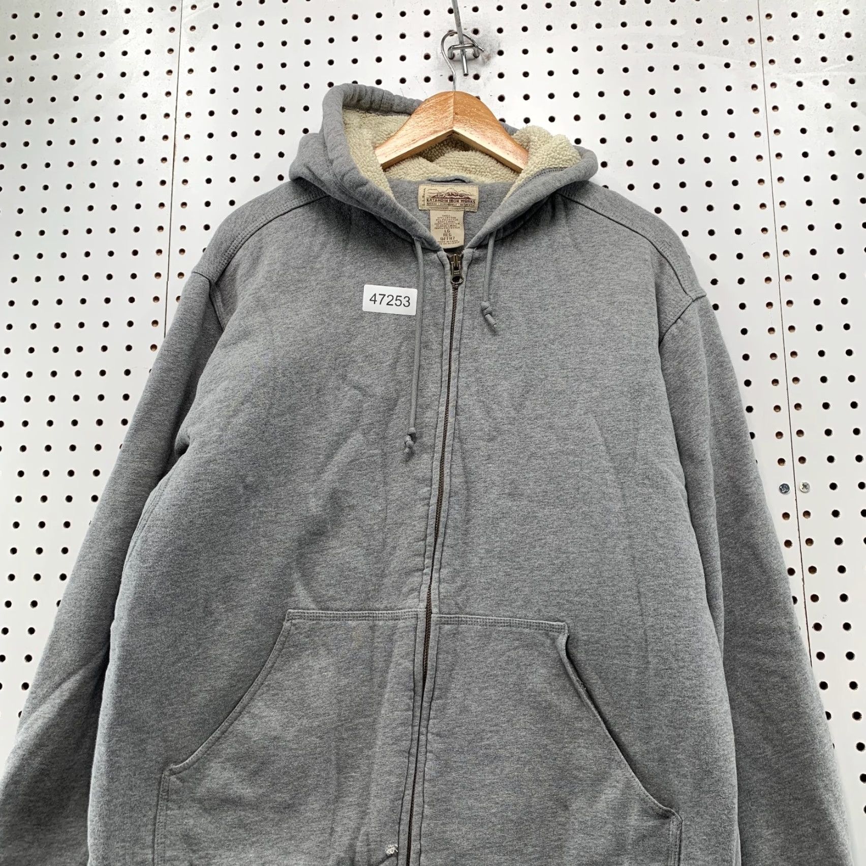 Vintage L.L. Bean Katahdin Hoodie Sweatshirt Mens XL Gray Lined Sherpa Iron Works Up Size US XL / EU 56 / 4 - 5 Thumbnail