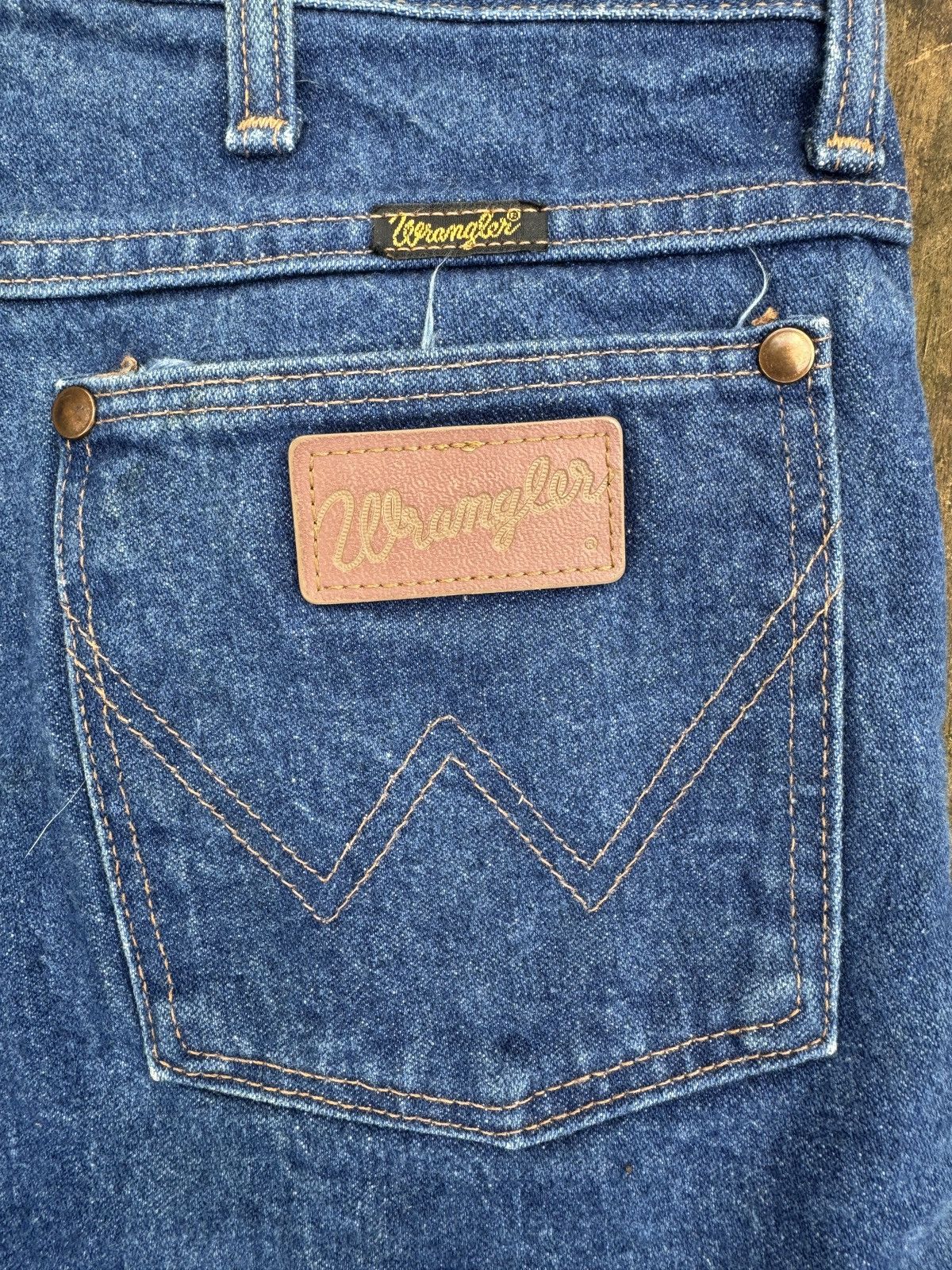 Wrangler vintage 80’s wrangler blue jeans Size 33" - 7 Thumbnail