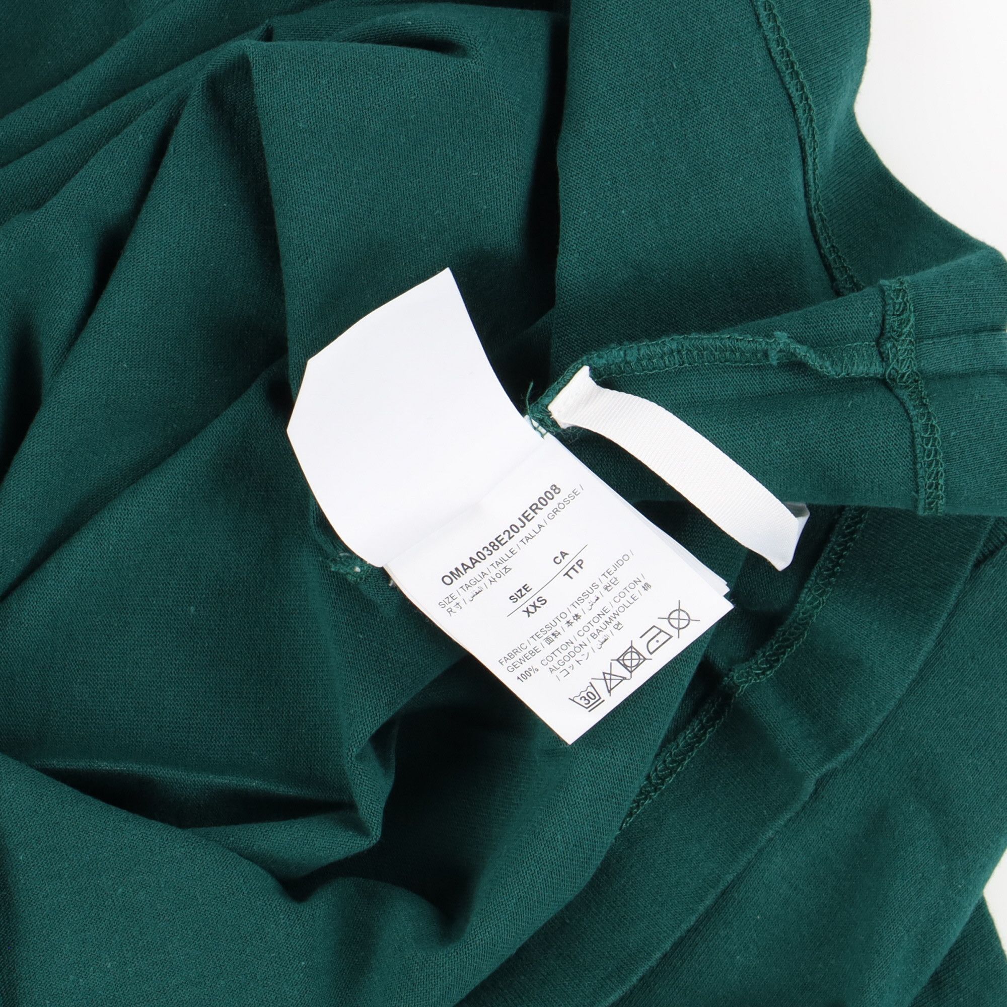 Off-White Green Kiss 21 Oversized T-Shirt Size US XXS / EU 40 - 7 Thumbnail