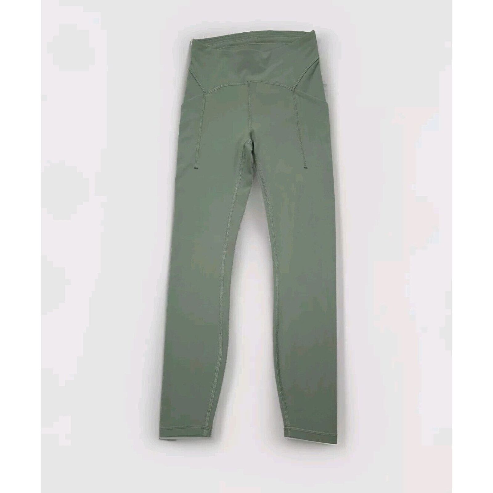 Lululemon Lululemon Women's Power Thru High-Rise Green Twill Tight 24" Size 27" / US 4 / IT 40 - 5 Thumbnail