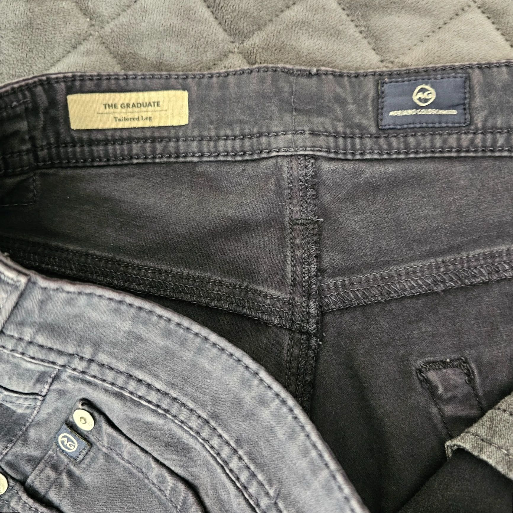 Vintage VINTAGE AG Adriano Goldschmied The Graduate Tailored Leg Men's Jeans 34x34 Size US 33 - 3 Thumbnail