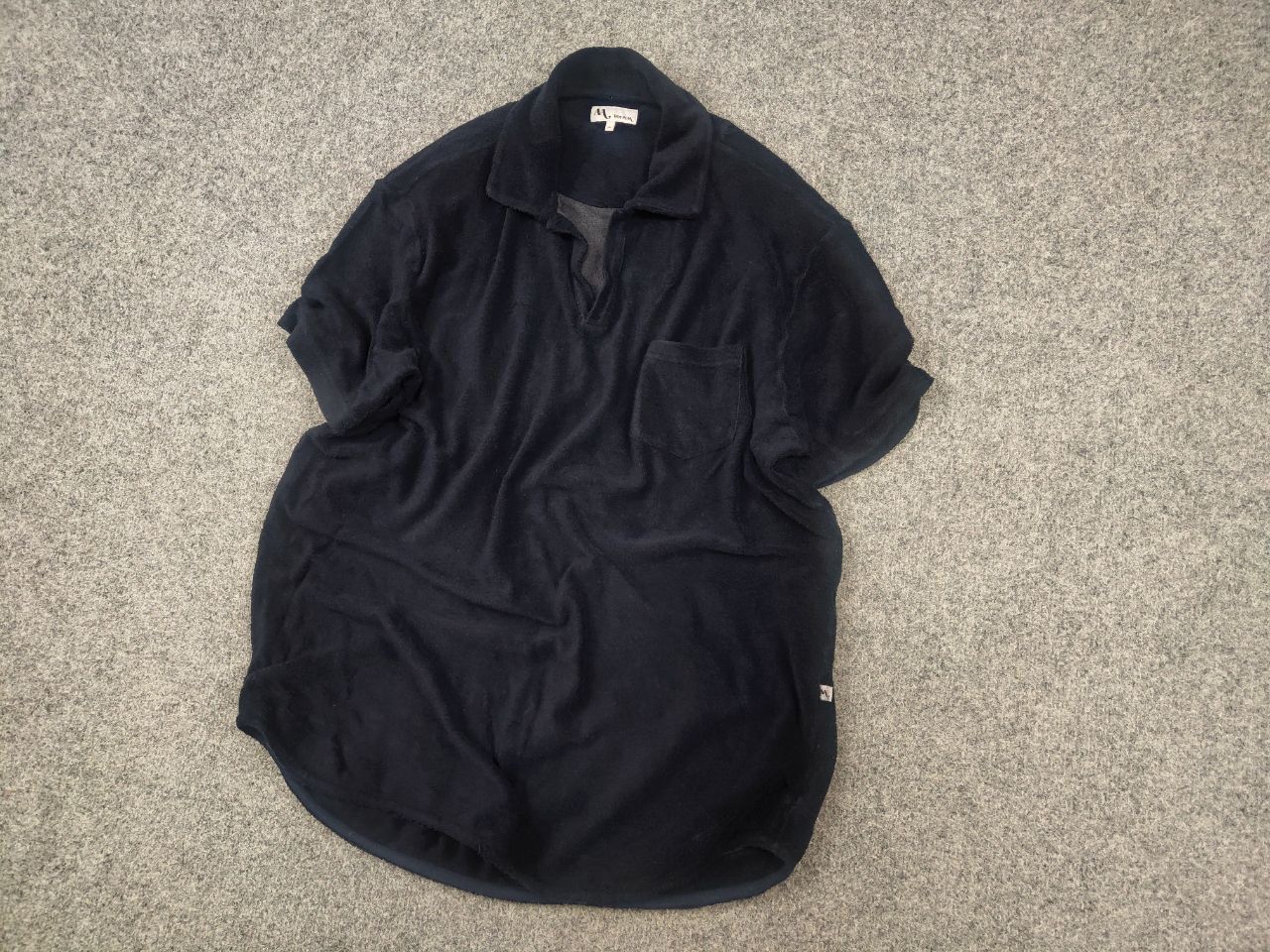 Doppiaa Doppiaa Italy Design Open Collar Navy terry cloth Polo Shirt Size US XL / EU 56 / 4 - 3 Thumbnail