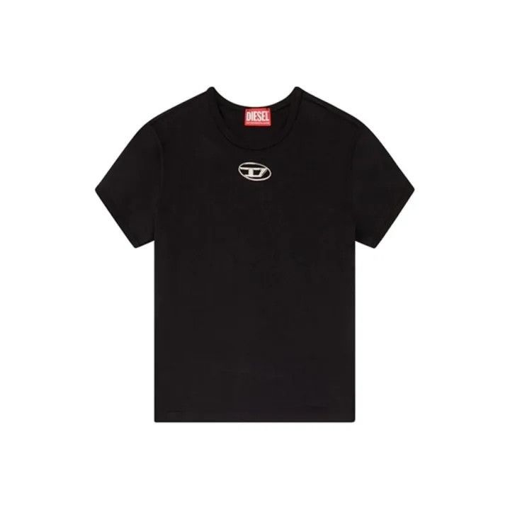 Diesel Diesel Women's Black Logo T-Shirt 0079 Size XS / US 0-2 / IT 36-38 - 1 Thumbnail