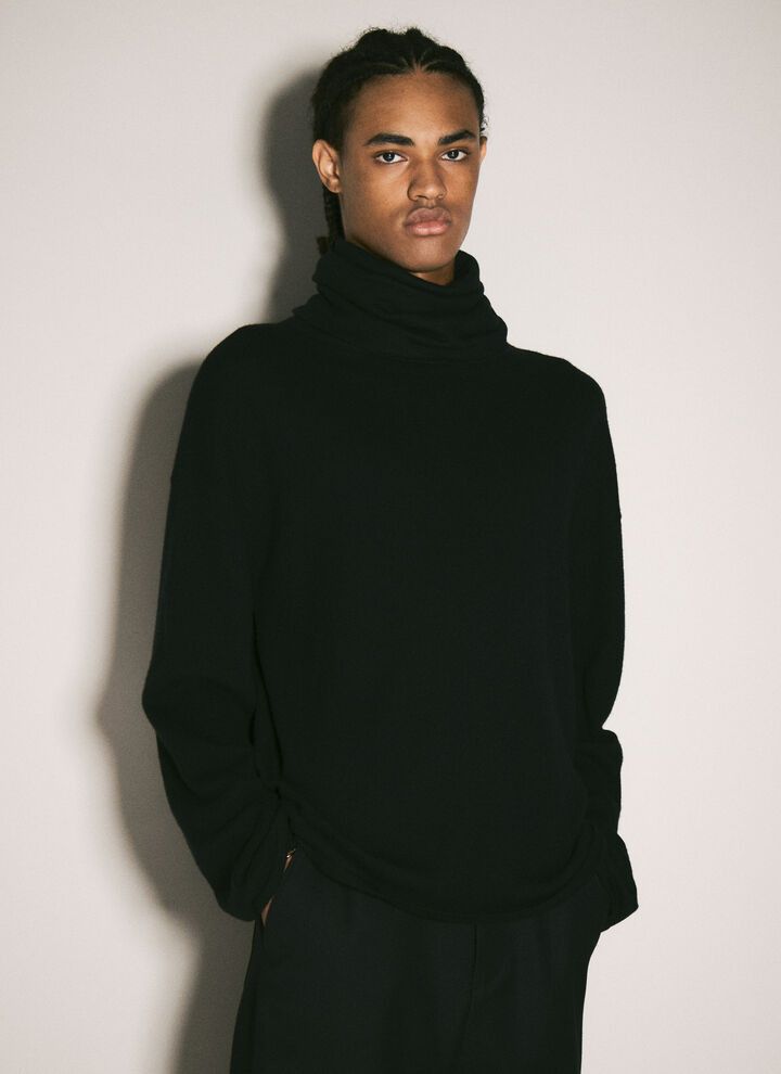 Saint Laurent Paris o1s22i1n0425 Hooded Pullover Sweater in Black Size US M / EU 48-50 / 2 - 1 Thumbnail