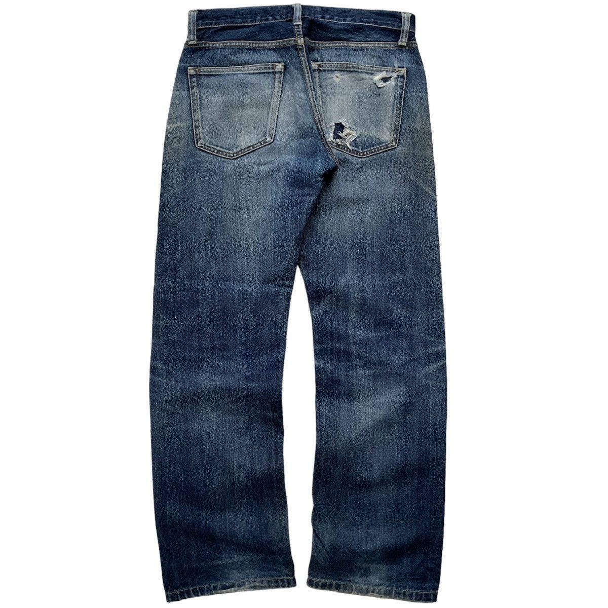 Vintage Rare Japanese Brand Uniqlo Selvedge MudWash Distressed Jeans Size US 30 / EU 46 - 6 Thumbnail