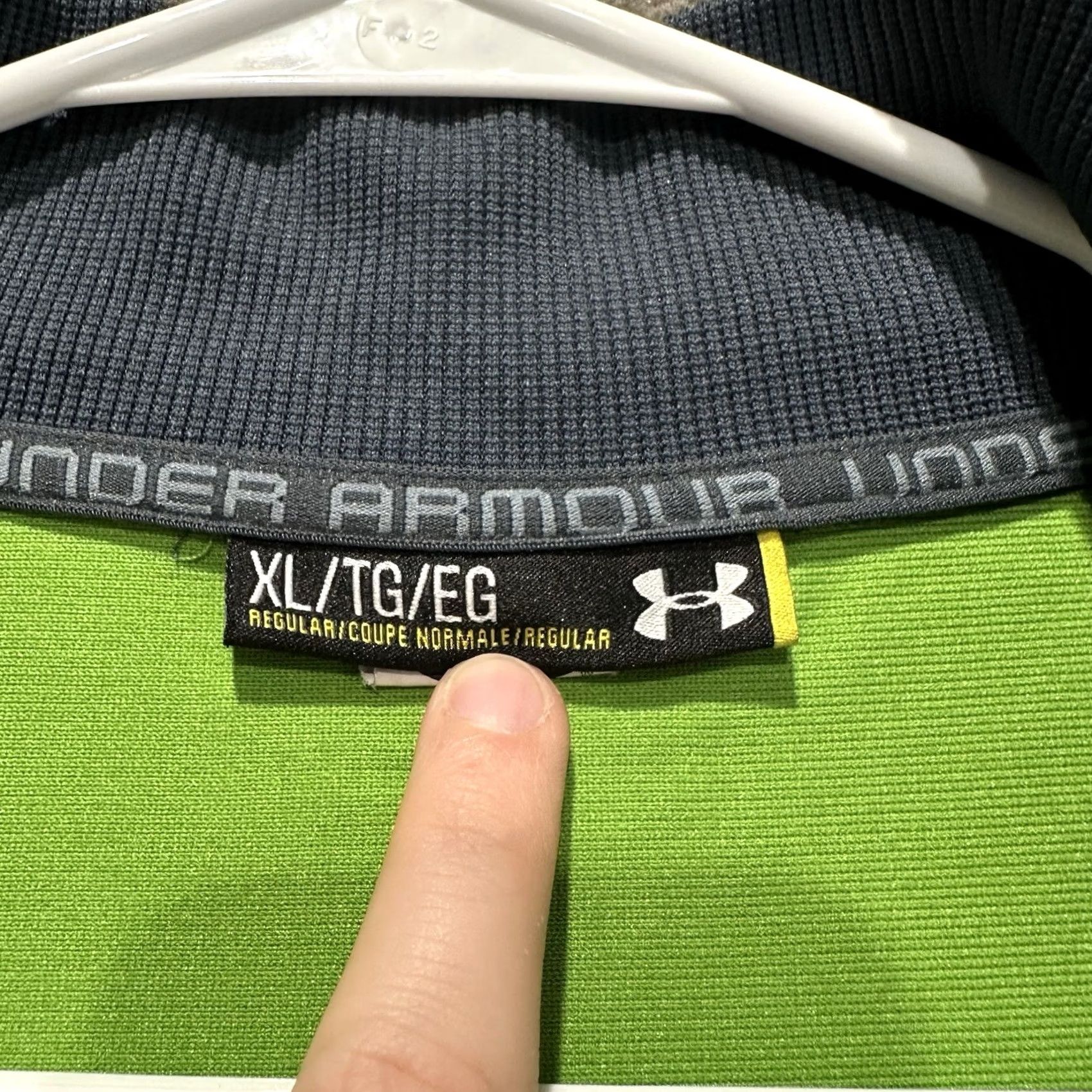 Under Armour Under Armour Track Jacket Mens XL Green Full Zip Windbreaker Casual Running & Jogging Womens? Size US XL / EU 56 / 4 - 3 Thumbnail