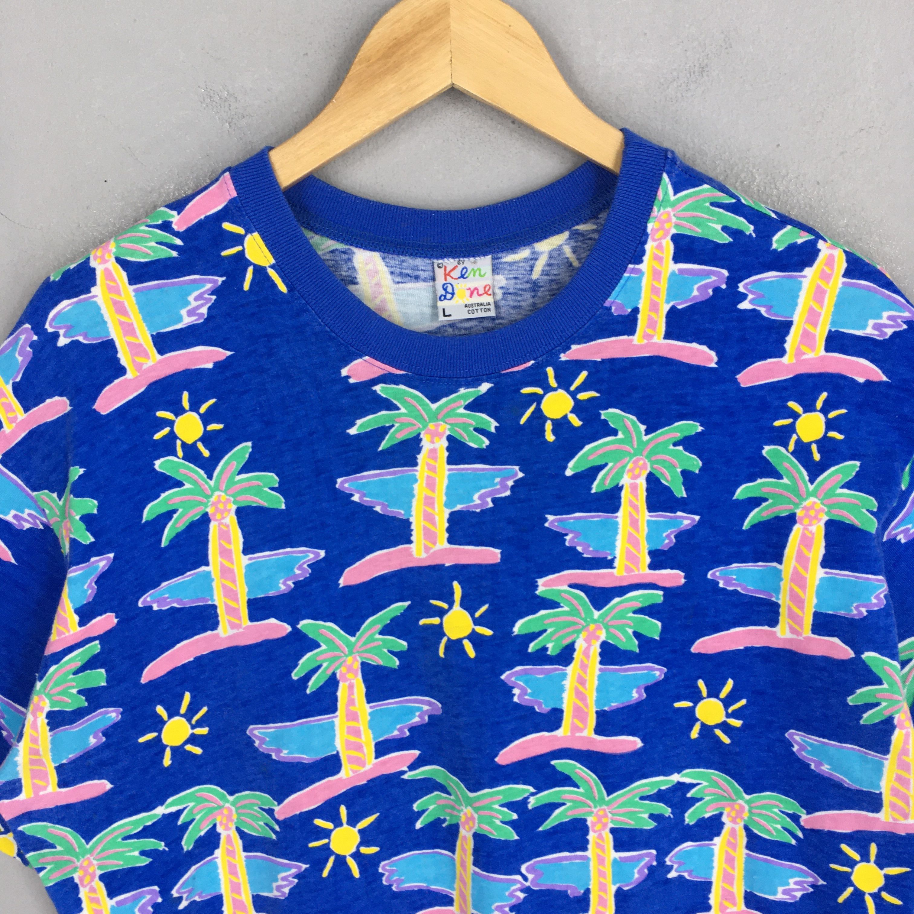 Art Comes First × Vintage Ken Done Australia Coconut Tree All Over Prints Blue Size US L / EU 52-54 / 3 - 2 Thumbnail