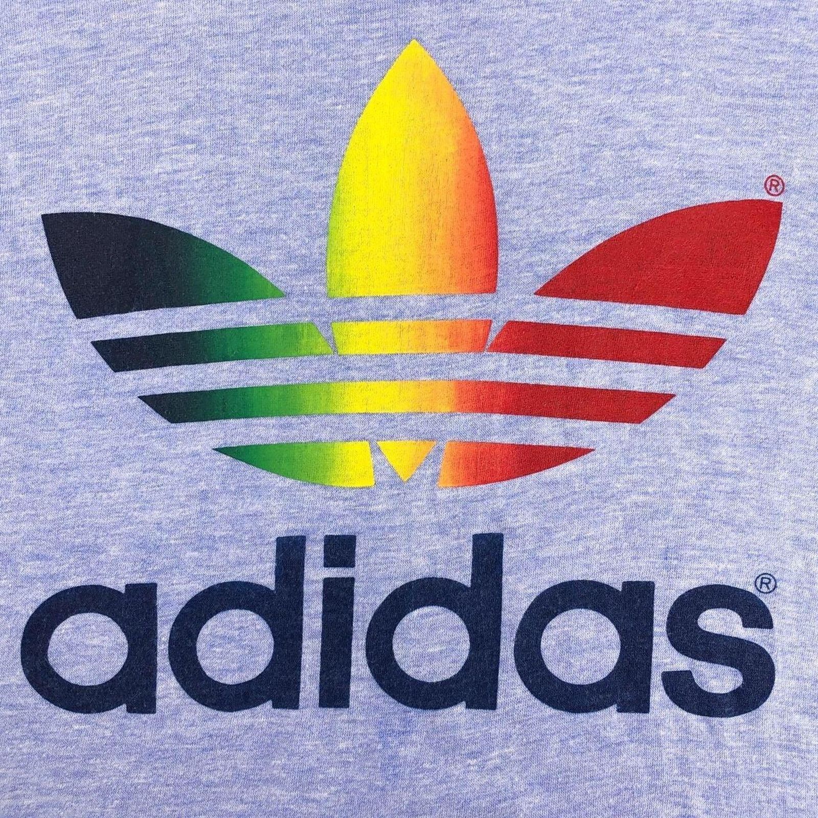 Adidas Adidas rainbow trefoil ringer tshirt 80s 1980s vintage Size US S / EU 44-46 / 1 - 2 Thumbnail