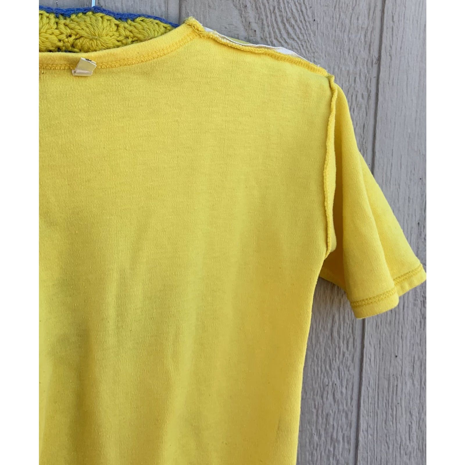 Vintage VINTAGE Anderstorp T Shirt Automotive Racing Race Car Grand Prix Ladies M/L Yellow Retro Short Sleeve Scoop Neck Casual Graphic Print Size M / US 6-8 / IT 42-44 - 6 Thumbnail