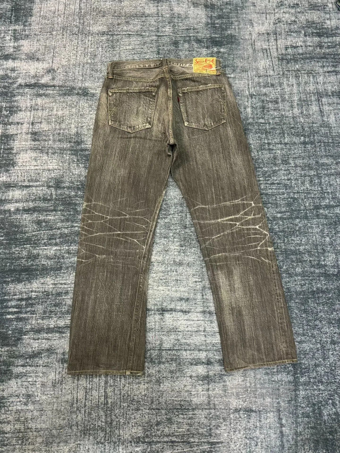 Sugar Cane Vintage Sugar Cane Washed Black Gray Jeans. Size US 33 - 6 Thumbnail