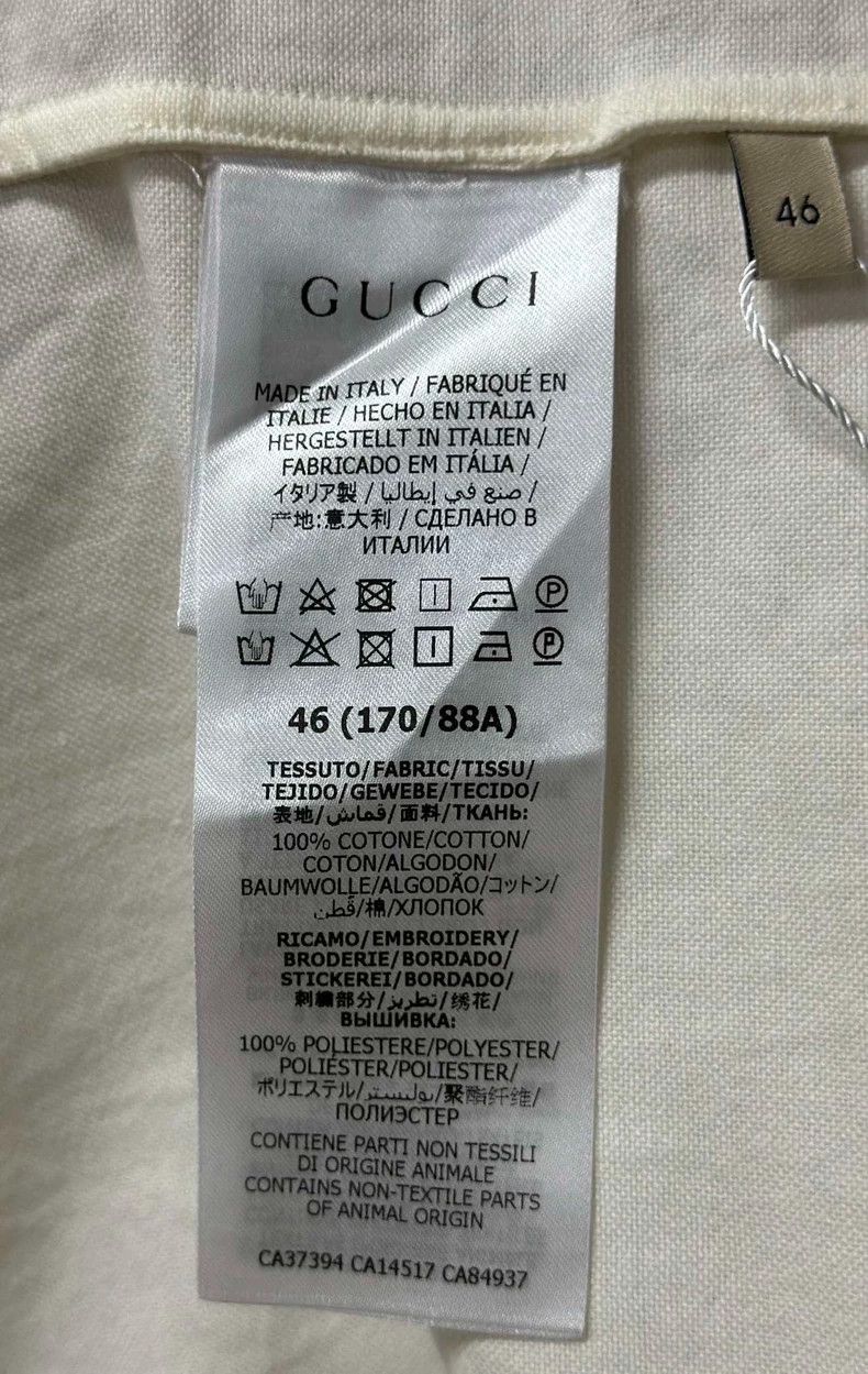 Gucci Gucci Palm love embroidered white shirt 2502-Nextarrow Size US S / EU 44-46 / 1 - 6 Thumbnail