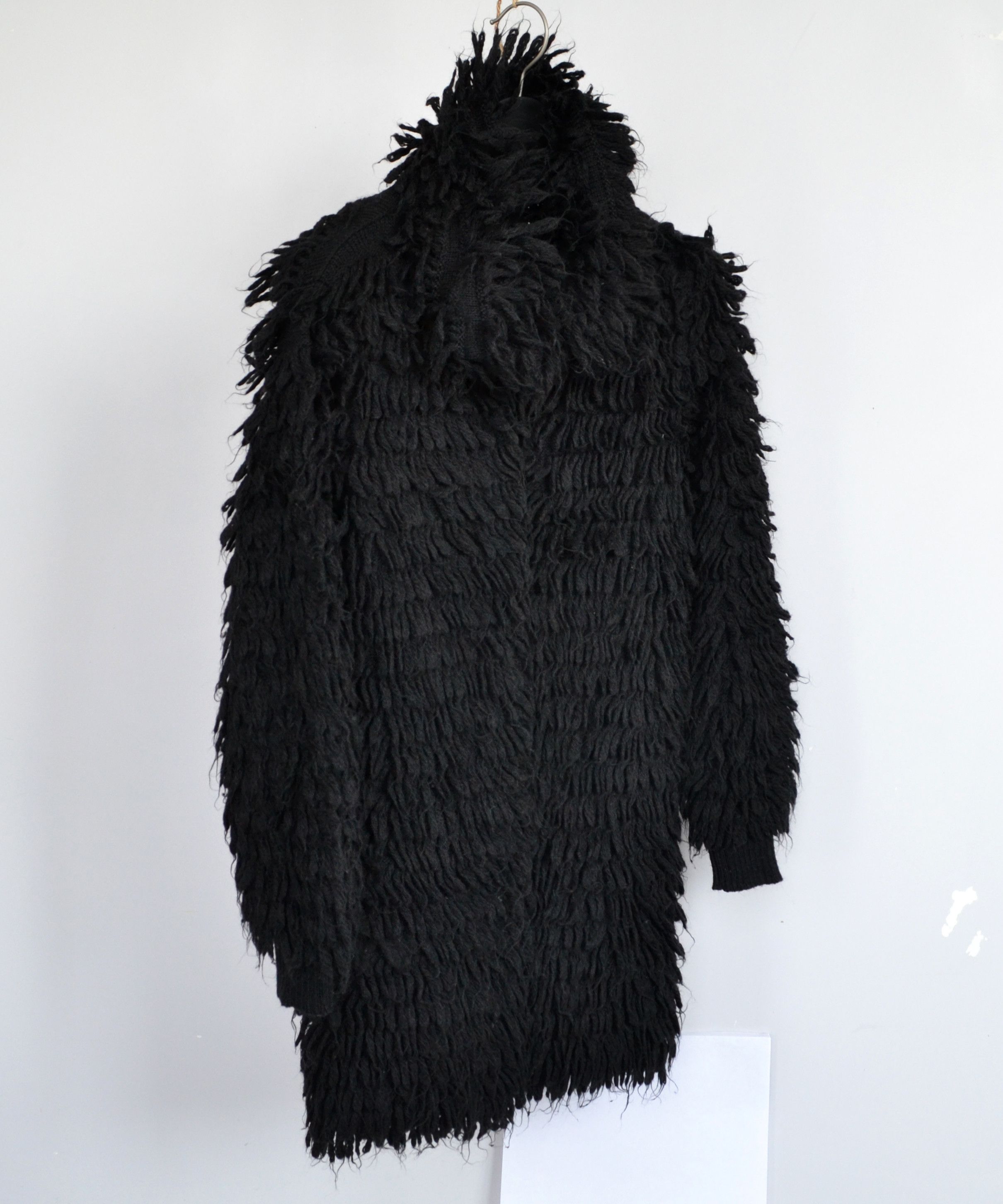 Moschino MOSCHINO Fringe Sweater Wool Cardigan Coat Jacket Black Size S / US 4 / IT 40 - 4 Thumbnail