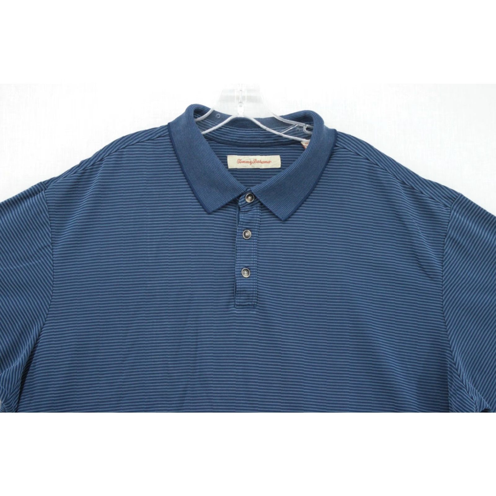 Tommy Bahama Tommy Bahama Polo Shirt Mens XXL Blue Striped Modal Blend Vacation Modern Shirt Size US XXL / EU 58 / 5 - 2 Thumbnail