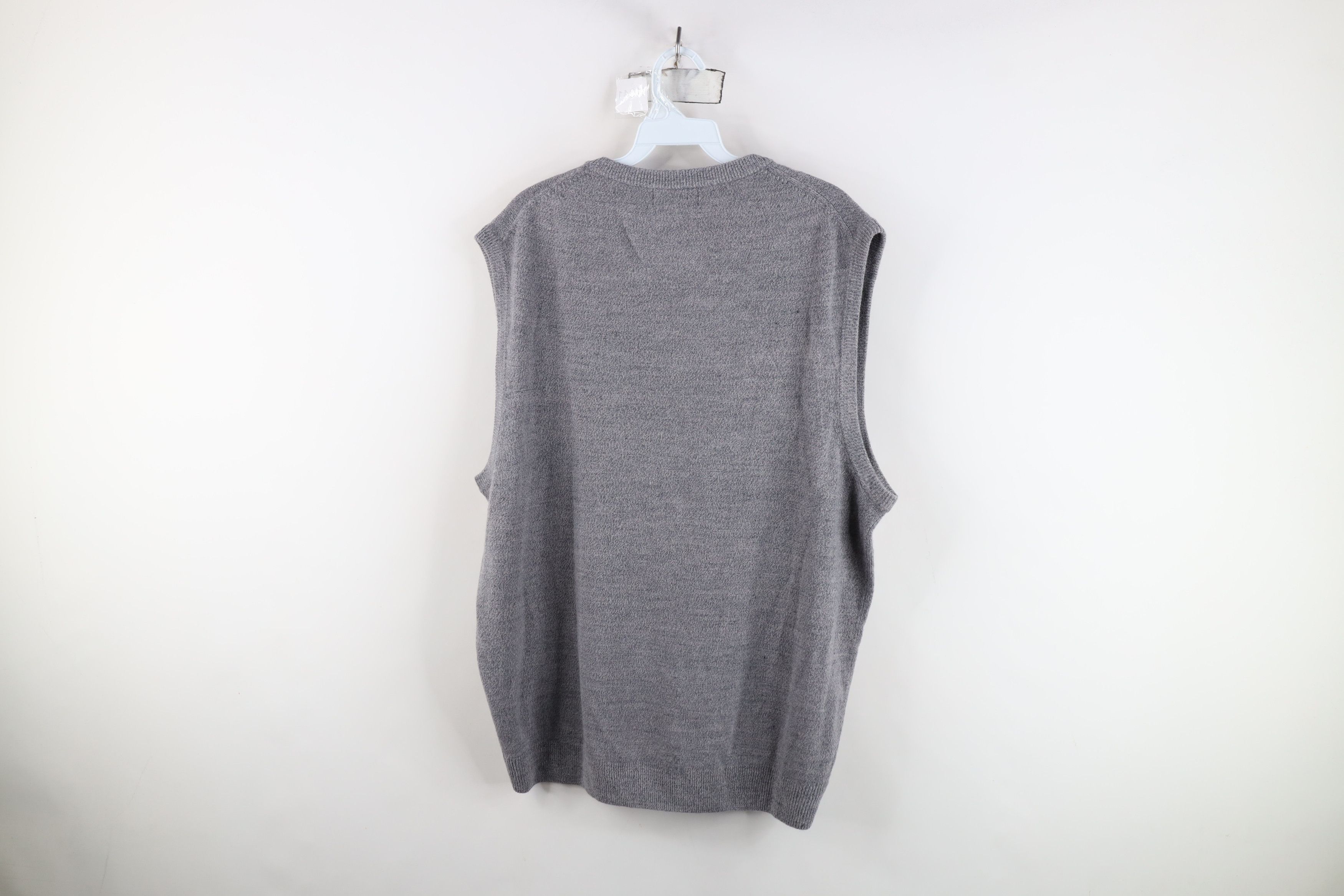 Vintage Deadstock Vintage 90s Streetwear Knit Sweater Vest Gray Size US XL / EU 56 / 4 - 7 Thumbnail