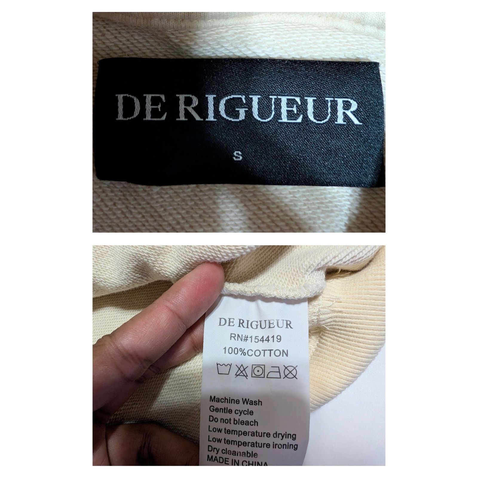 Unknown London De Rigueur 2022 Graphic Hoodie Cream Men’s Size S USED Size US S / EU 44-46 / 1 - 7 Thumbnail