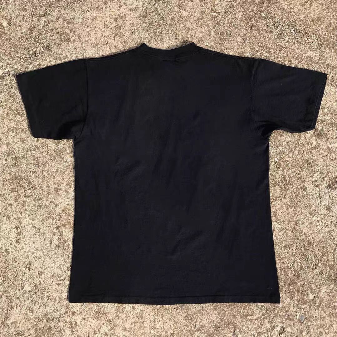 Vintage Black washed American retro family print cotton t-shirt Size US M / EU 48-50 / 2 - 2 Thumbnail