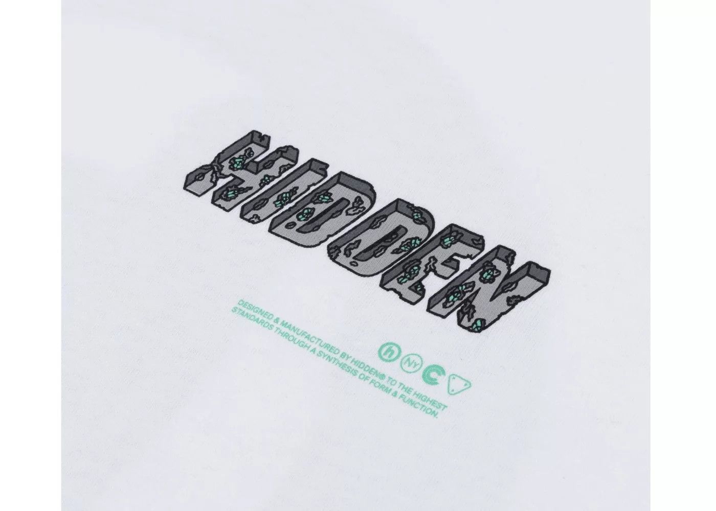 Daniel Arsham × HIDDEN Daniel Arsham x Hidden Eroded H Logo Tee White Size US XL / EU 56 / 4 - 4 Thumbnail