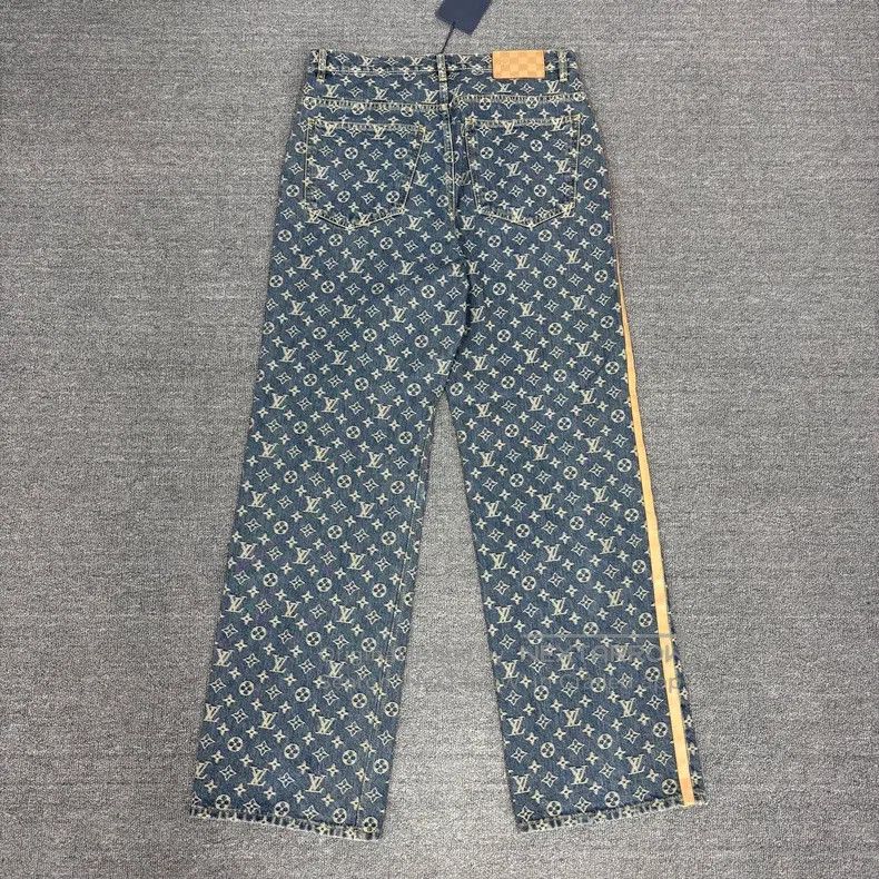Louis Vuitton Louis Vuitton 25 SS side strip full logo jeans Size US 32 / EU 48 - 2 Thumbnail