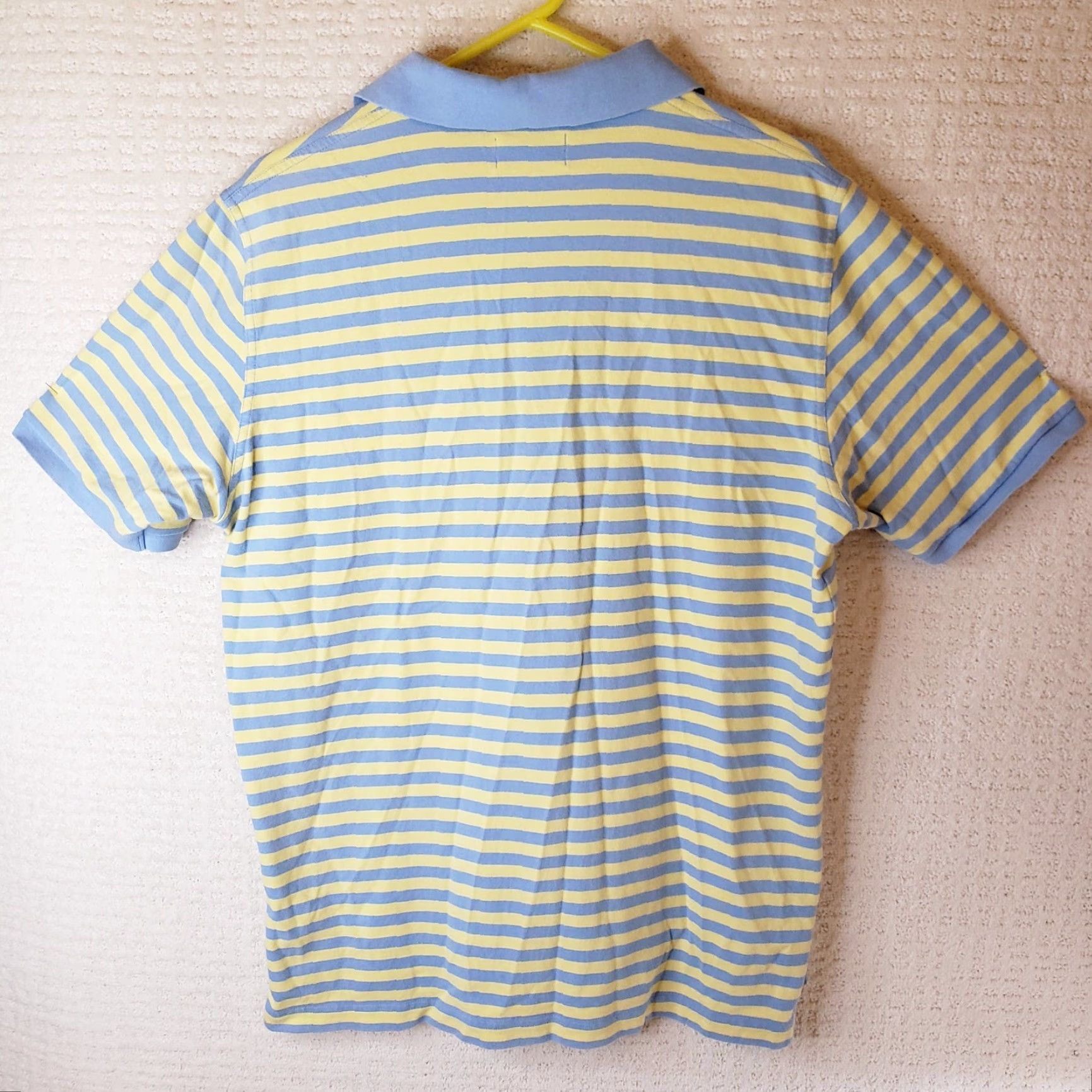 Southern Tide VINTAGE Southern Tide SkipJack Polo Shirt L Mens Striped Blue Yellow Polyester Cotton Blend Short Sleeve Polo Shirt with Fat Tuna Accents Size US L / EU 52-54 / 3 - 7 Thumbnail