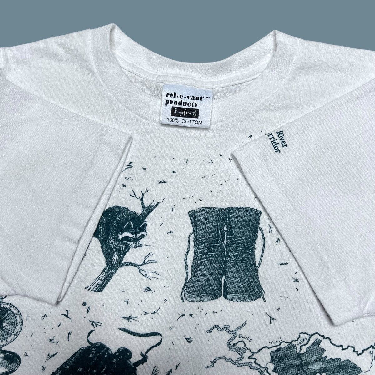 Vintage Vintage 1995 Relevant Products Nature Wear Double Sided Tee Size US S / EU 44-46 / 1 - 3 Thumbnail