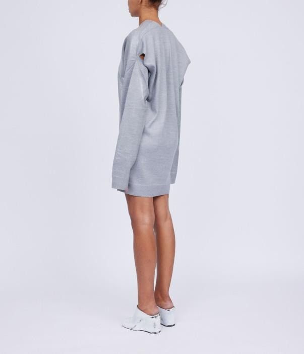 Maison Margiela o1bcso1str0426 Wool Blend Cardigan in Grey Size L / US 10 / IT 46 - 7 Thumbnail
