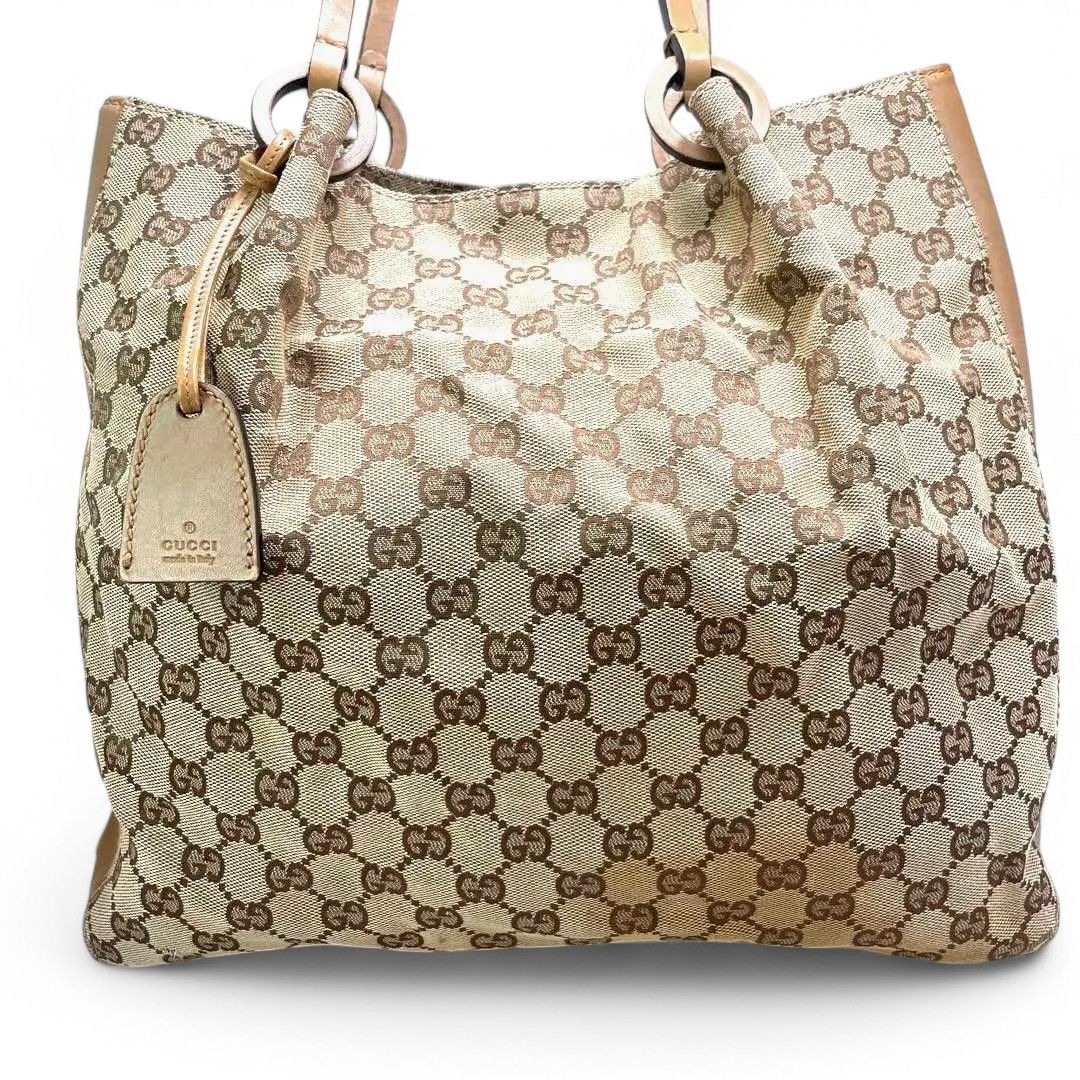 Gucci Gucci - Canvas Leather Handbag Shoulder Bag GG Monogram Size ONE SIZE - 5 Thumbnail