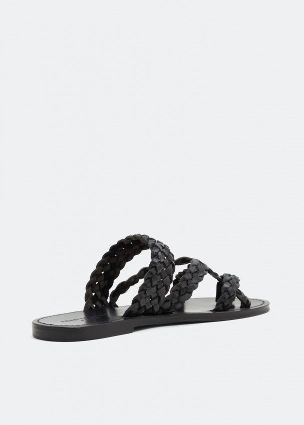 Saint Laurent Paris o1bcso1str0724 Neil Slides in Black Size US 10 / EU 43 - 2 Thumbnail