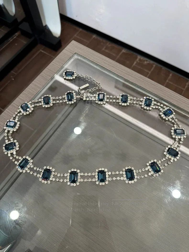 Dolce & Gabbana Dolce Gabbana Vintage Blue Crystal Necklace. Size ONE SIZE - 3 Thumbnail